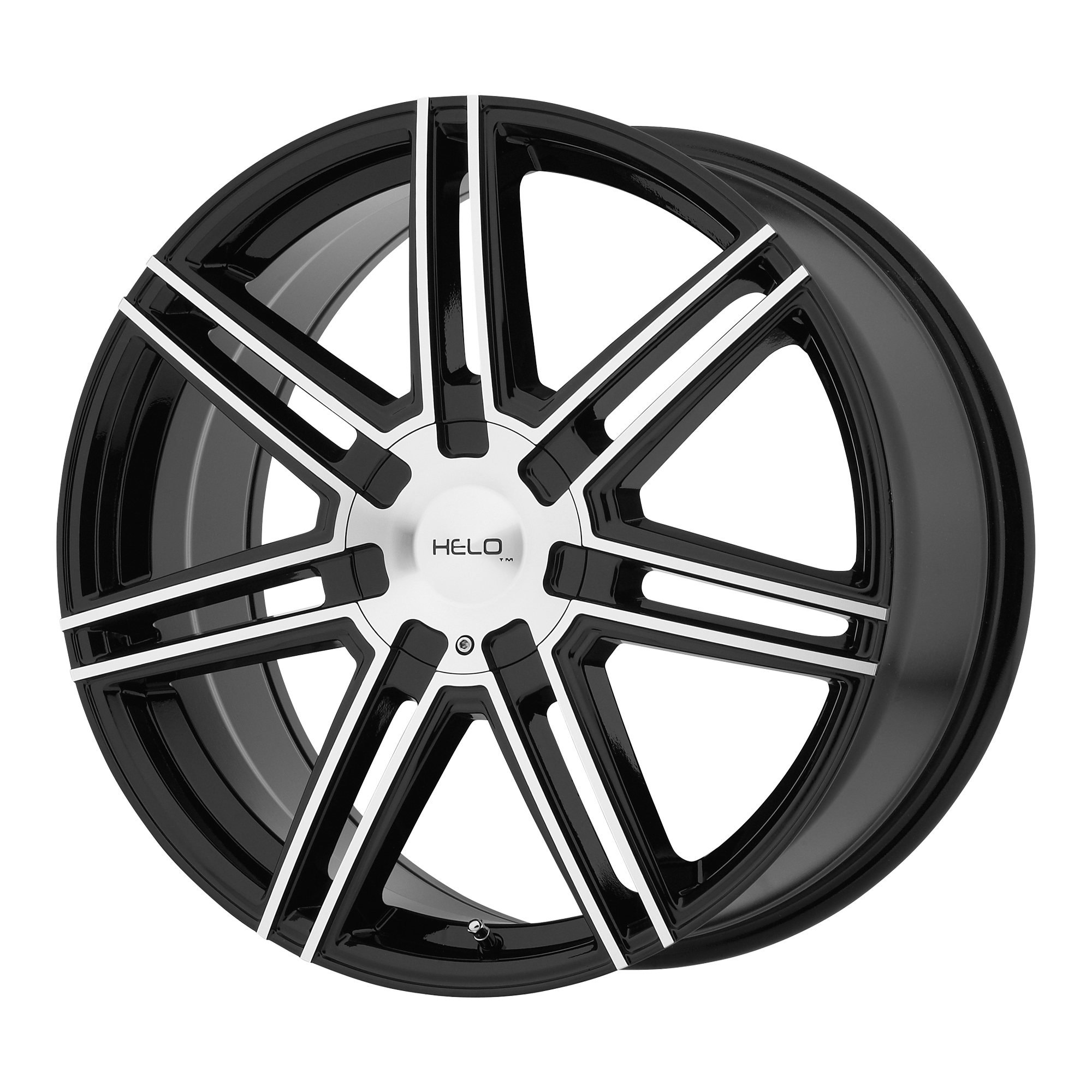 Helo 20"x8" Non-Chrome Gloss Black With Machined Face Custom Wheel ARSWCWHE88428017345