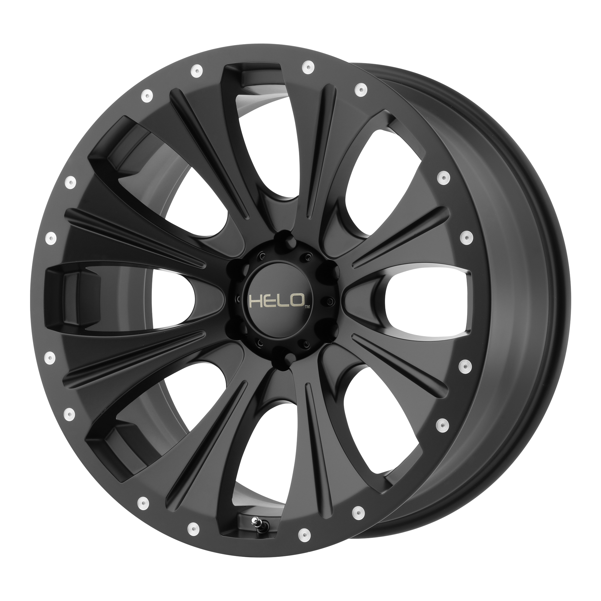 Helo 22"x10" Non-Chrome Satin Black Custom Wheel ARSWCWHE90122080718N