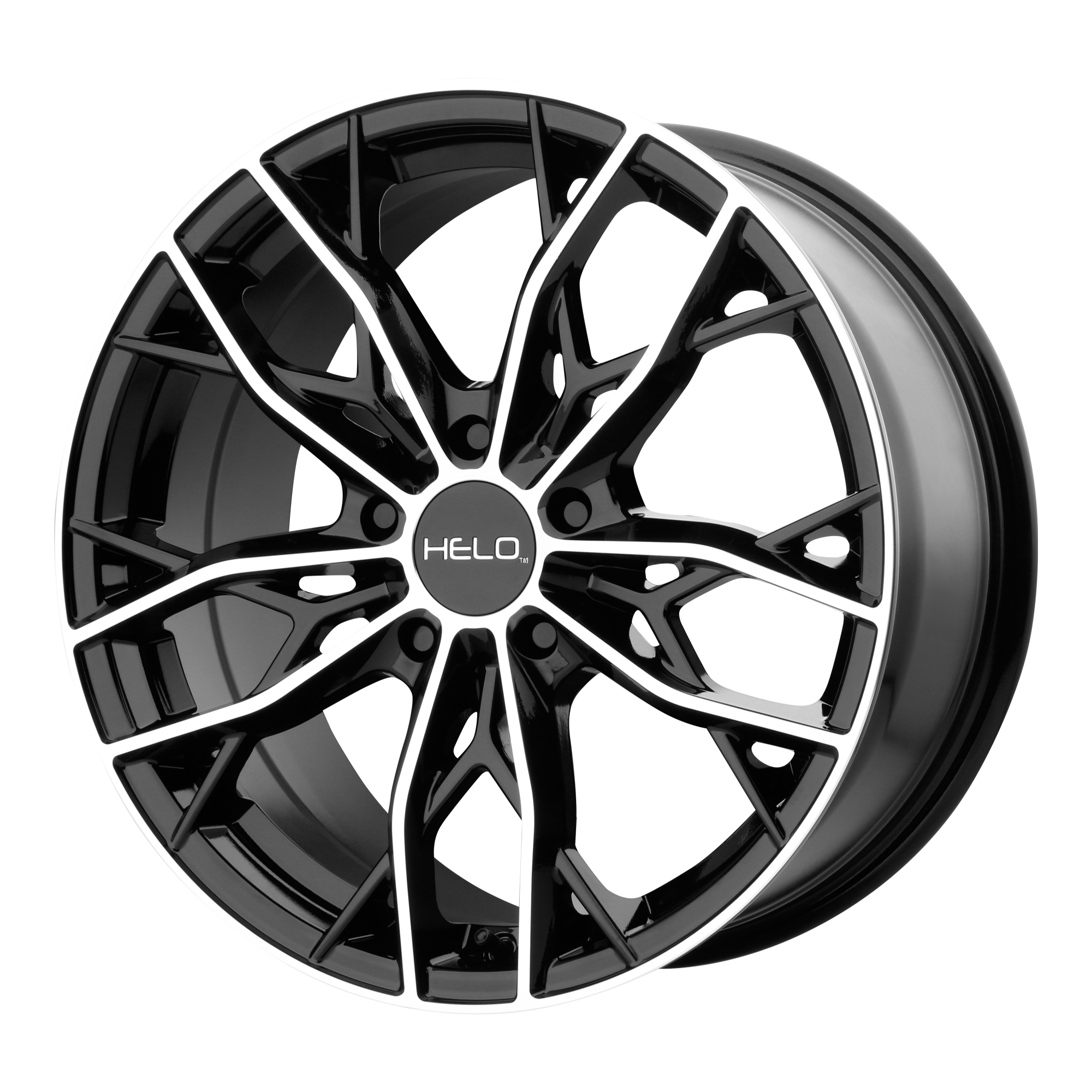 Helo 16"x7" Non-Chrome Gloss Black Machined Custom Wheel ARSWCWHE90767012538