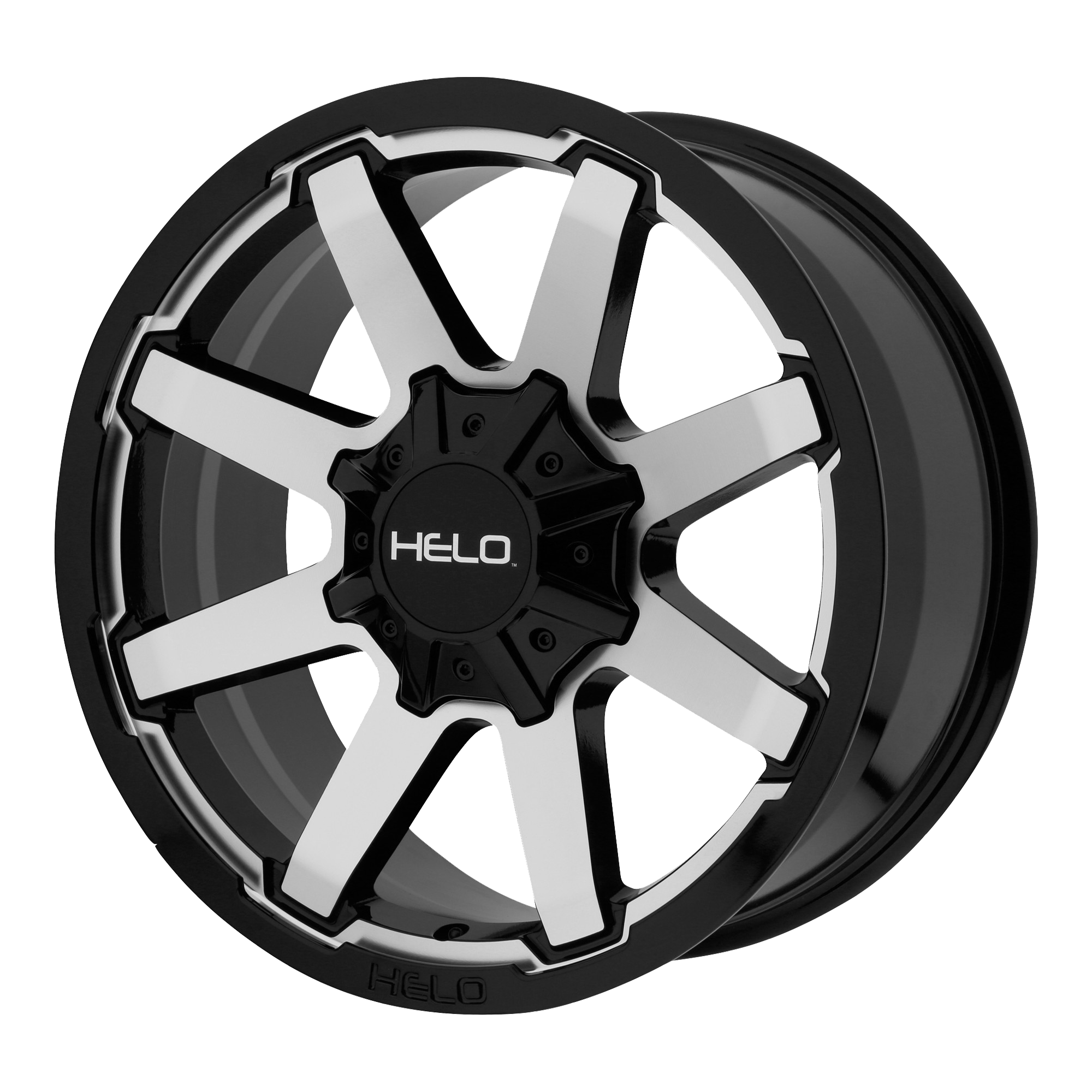 Helo 20"x9" Non-Chrome Gloss Black Machined Custom Wheel ARSWCWHE90929035500