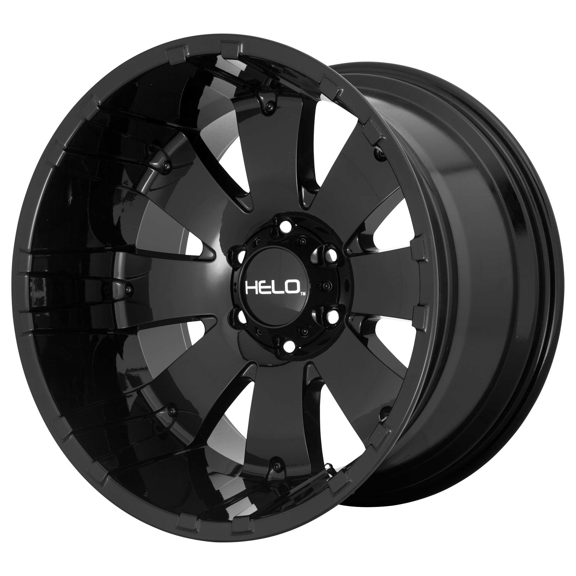 Helo 20"x10" Non-Chrome Gloss Black Custom Wheel ARSWCWHE91721050318N