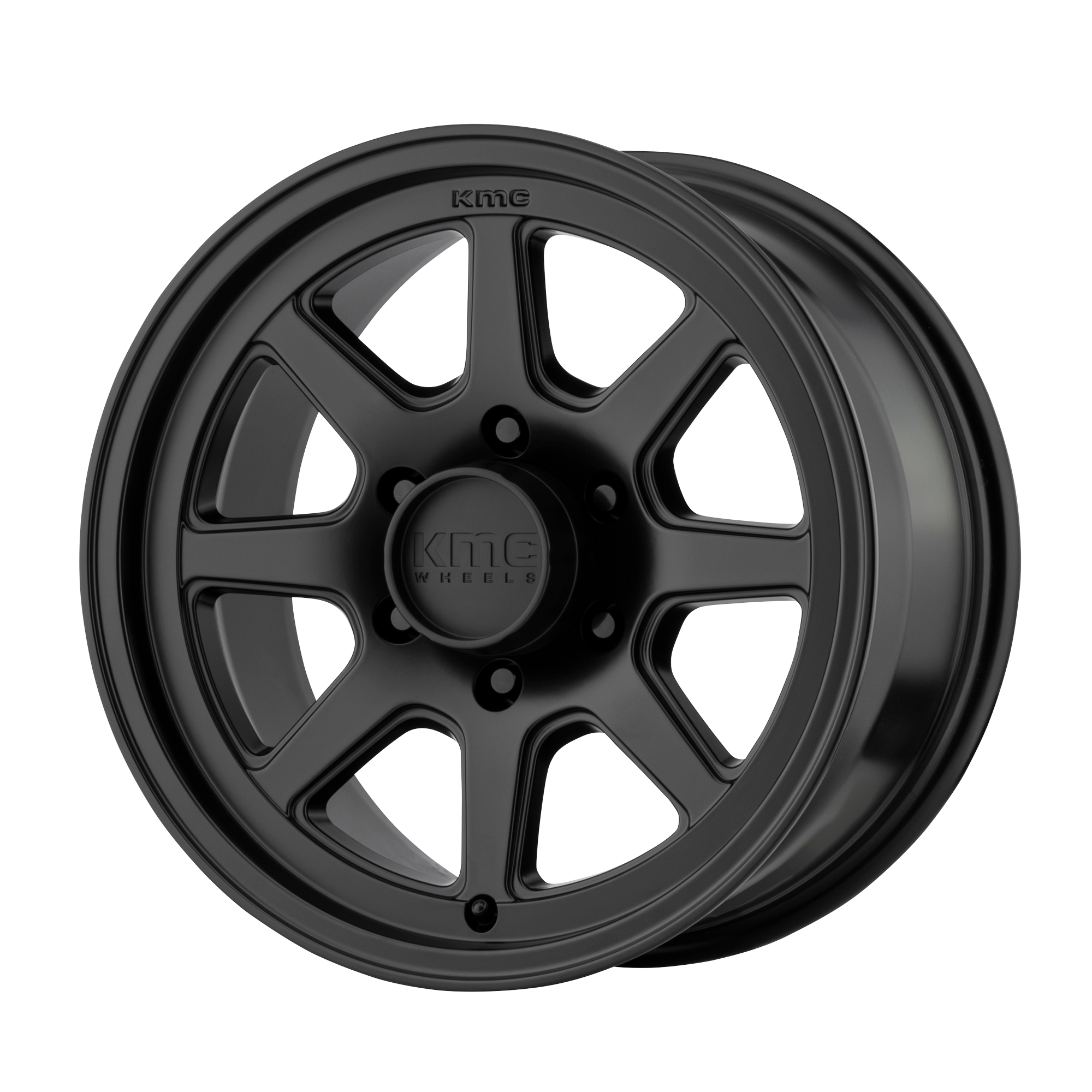 KMC 15"x8" Non-Chrome Satin Black Custom Wheel ARSWCWKM30158012719N