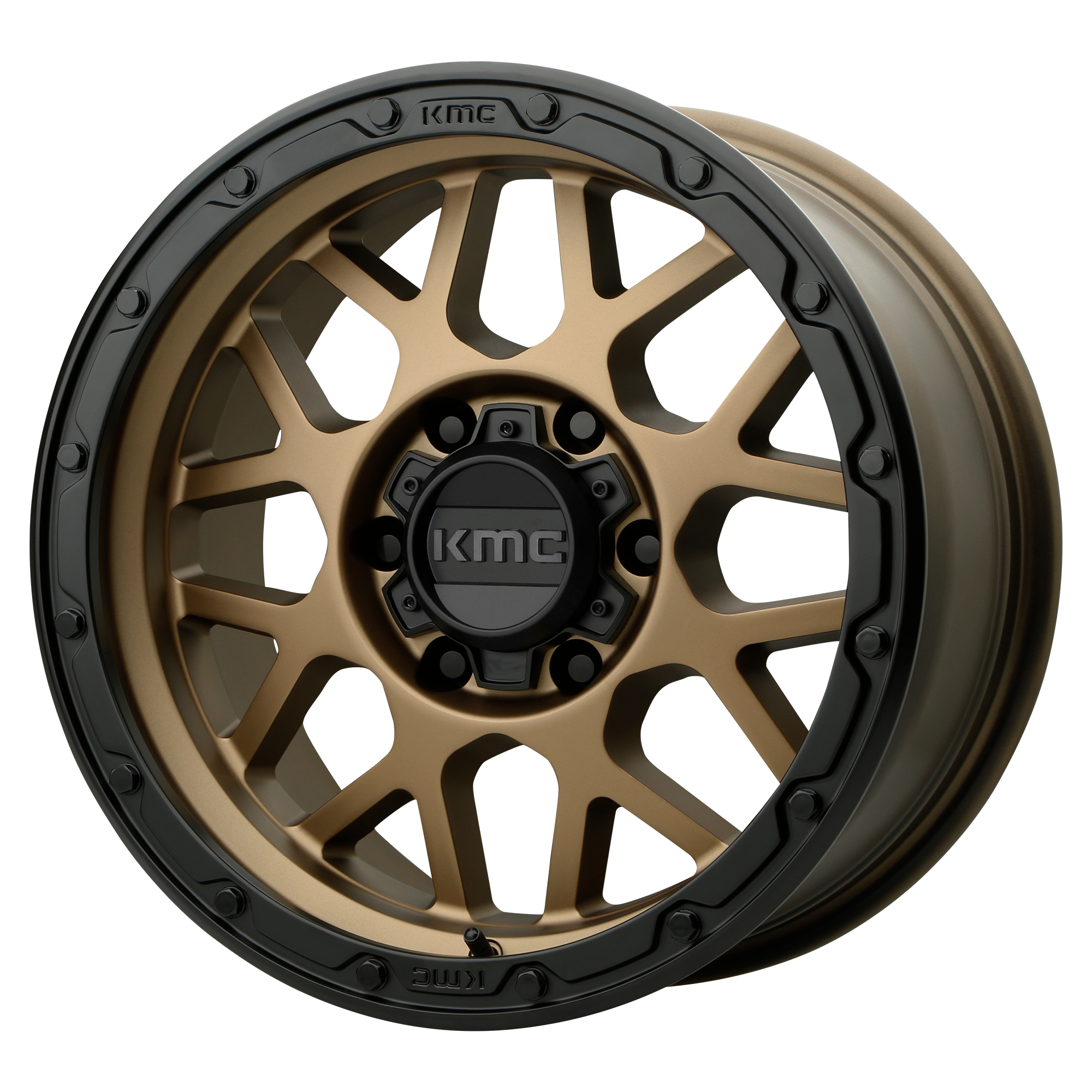 KMC 20"x9" Non-Chrome Matte Bronze Matte Black Lip Custom Wheel ARSWCWKM53529058618