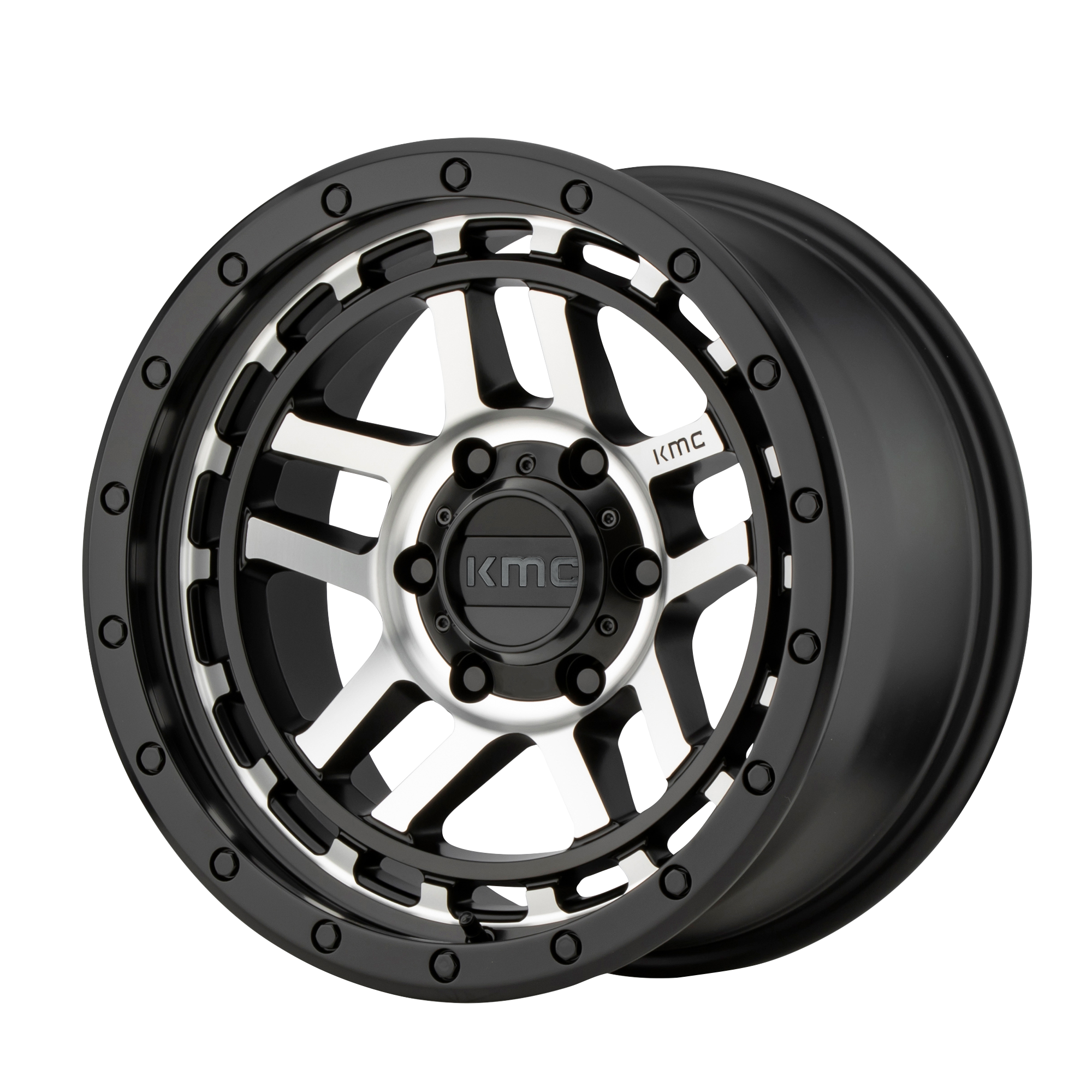 KMC 17"x8.5" Non-Chrome Satin Black Machined Custom Wheel ARSWCWKM54078550518