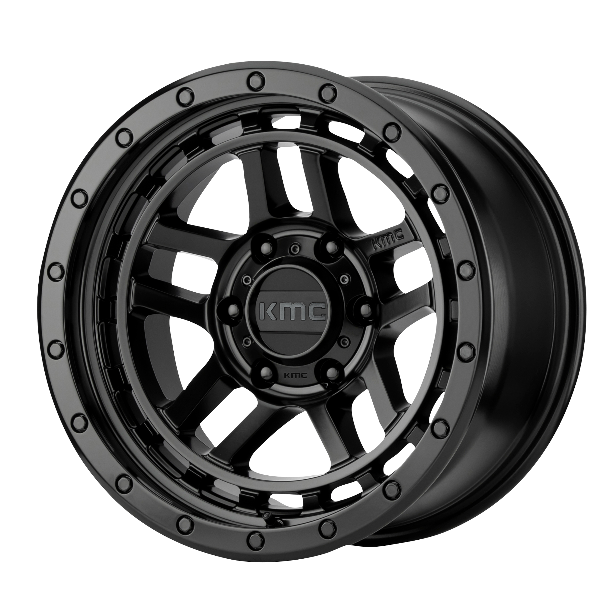 KMC 17"x8.5" Non-Chrome Satin Black Custom Wheel ARSWCWKM54078550718