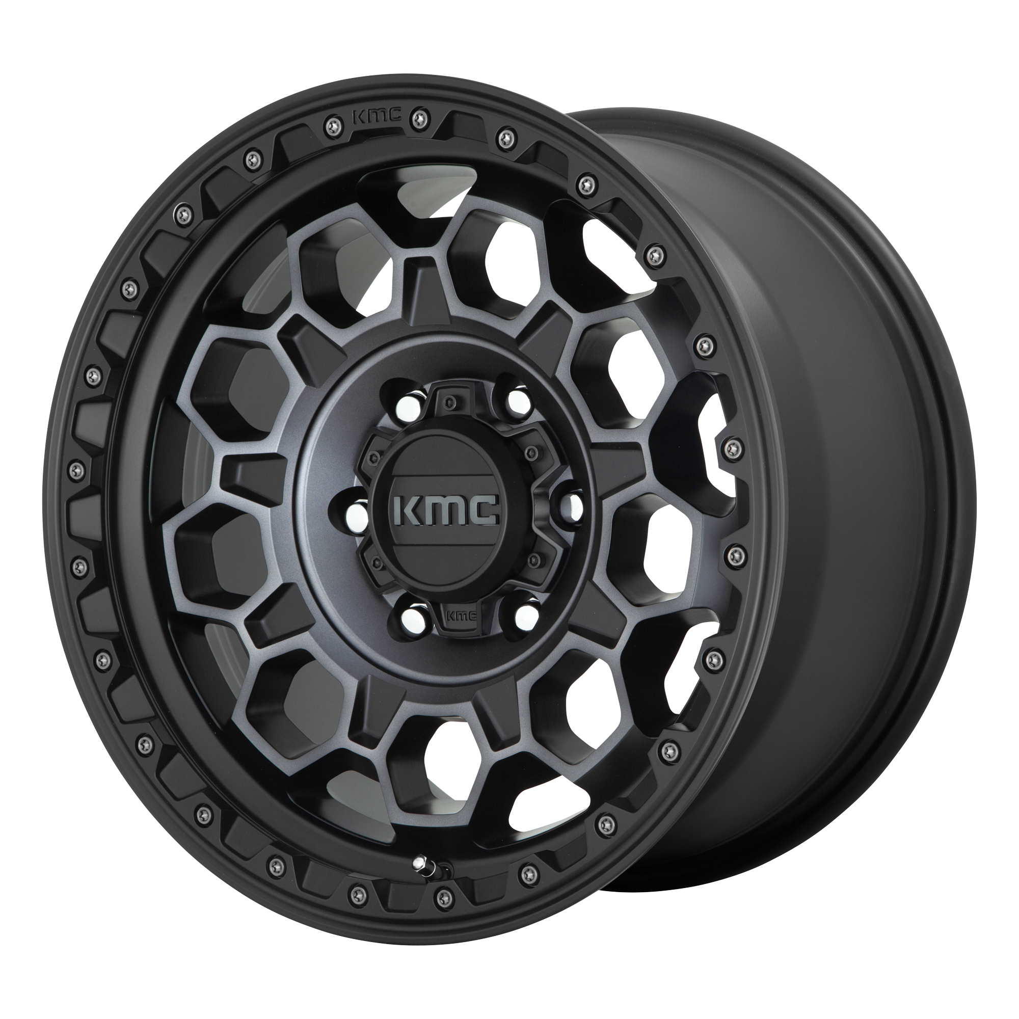 KMC 17"x8" Non-Chrome Satin Black With Gray Tint Custom Wheel ARSWCWKM54578012435