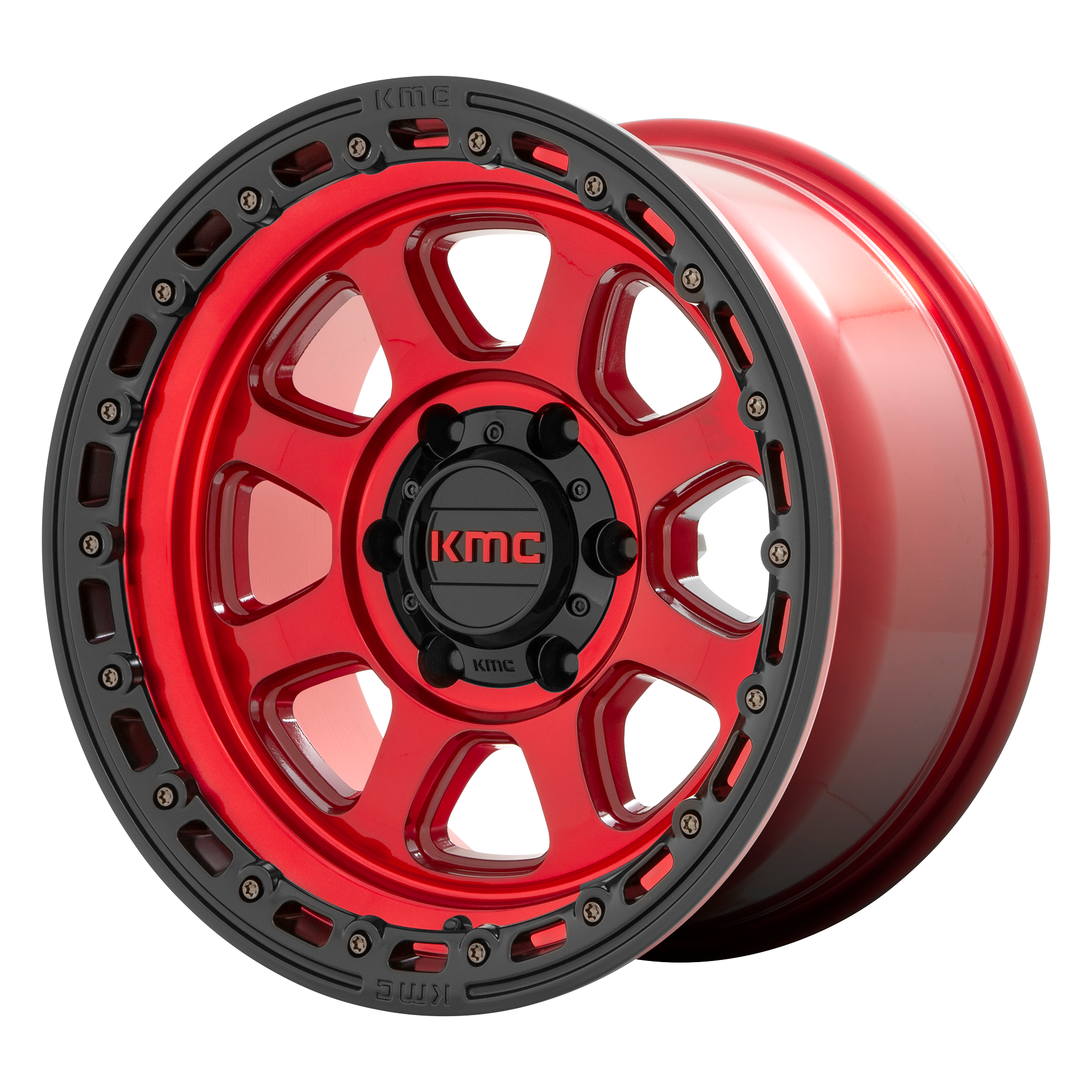 KMC 20"x9" Non-Chrome Candy Red With Black Lip Custom Wheel ARSWCWKM54829050900