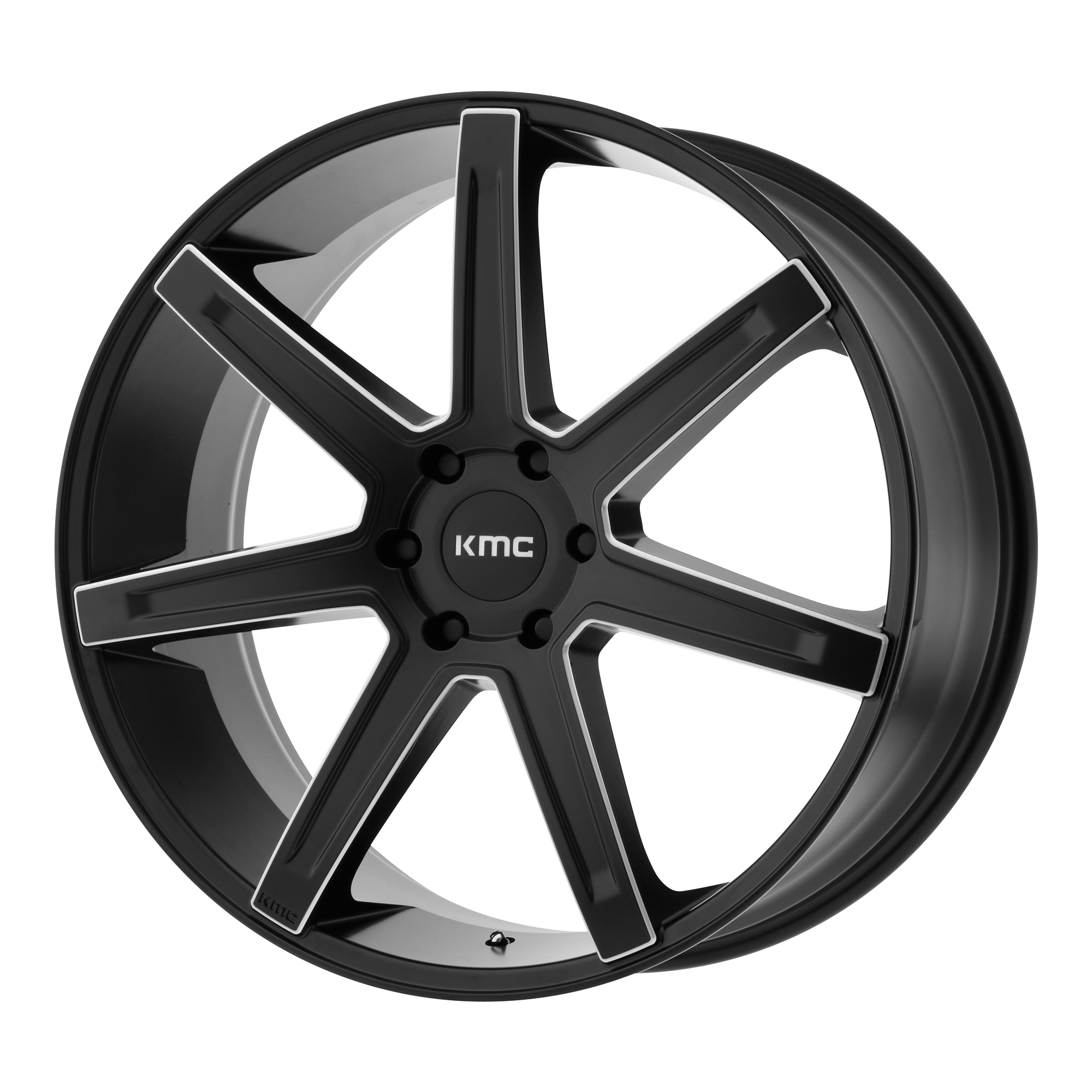 KMC 22"x9.5" Non-Chrome Satin Black Milled Custom Wheel ARSWCWKM70022950938