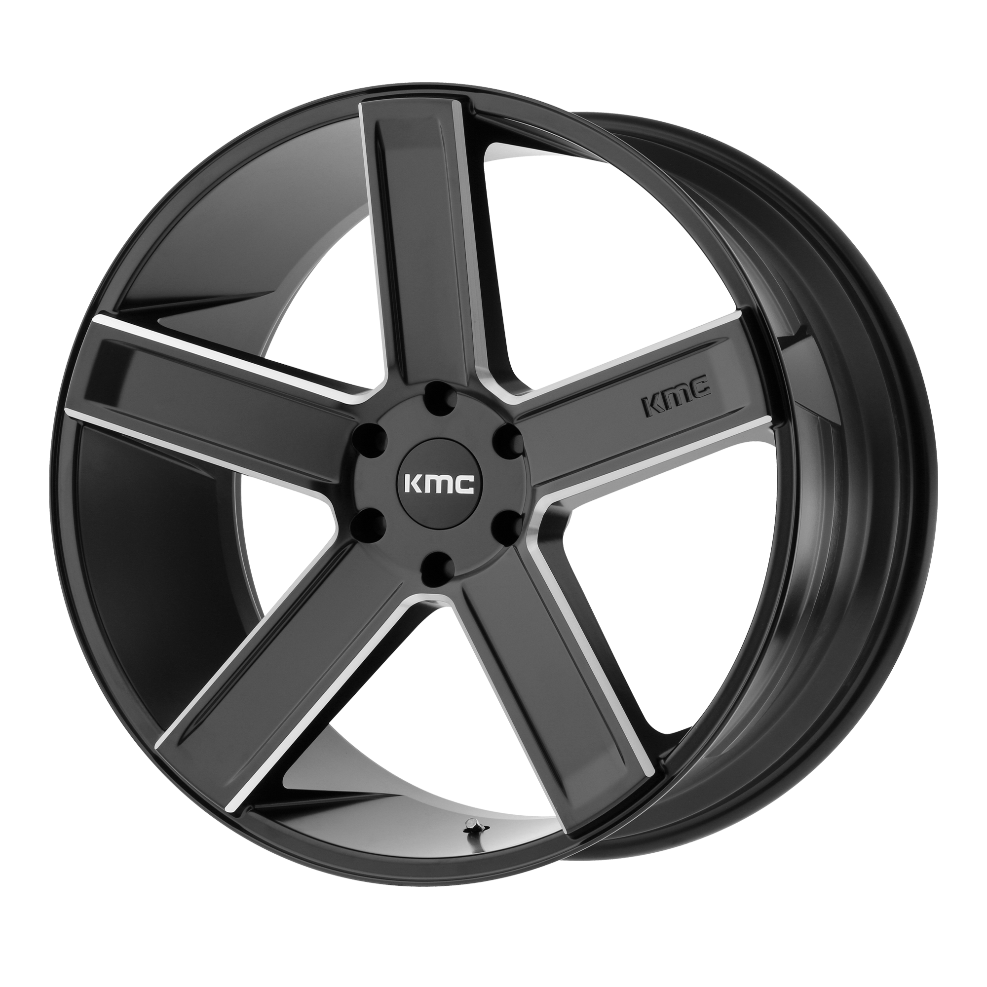 KMC 22"x9" Non-Chrome Satin Black Milled Custom Wheel ARSWCWKM70222915915