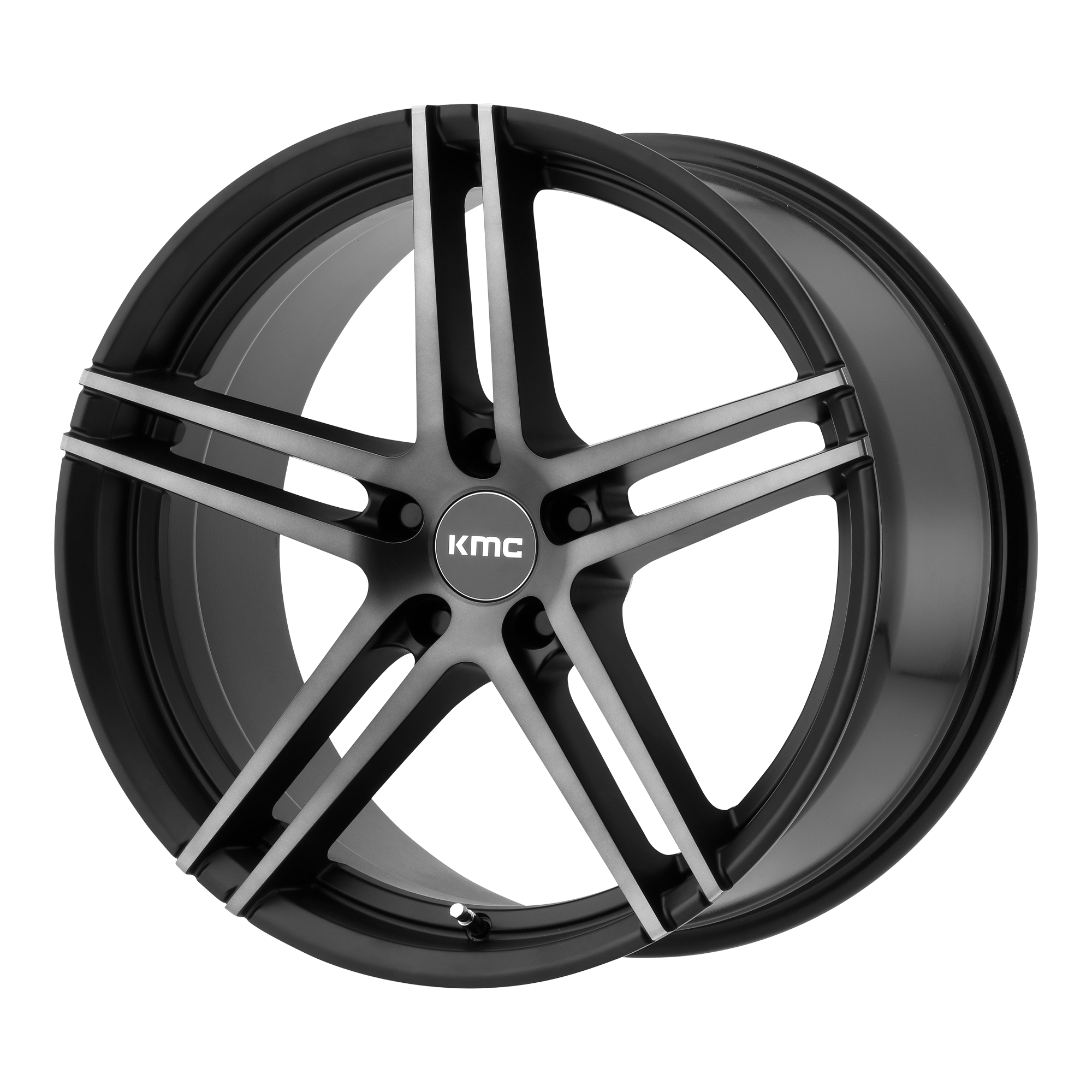 KMC 20"x10" Non-Chrome Satin Black Titanium Black Face Custom Wheel ARSWCWKM70321012545