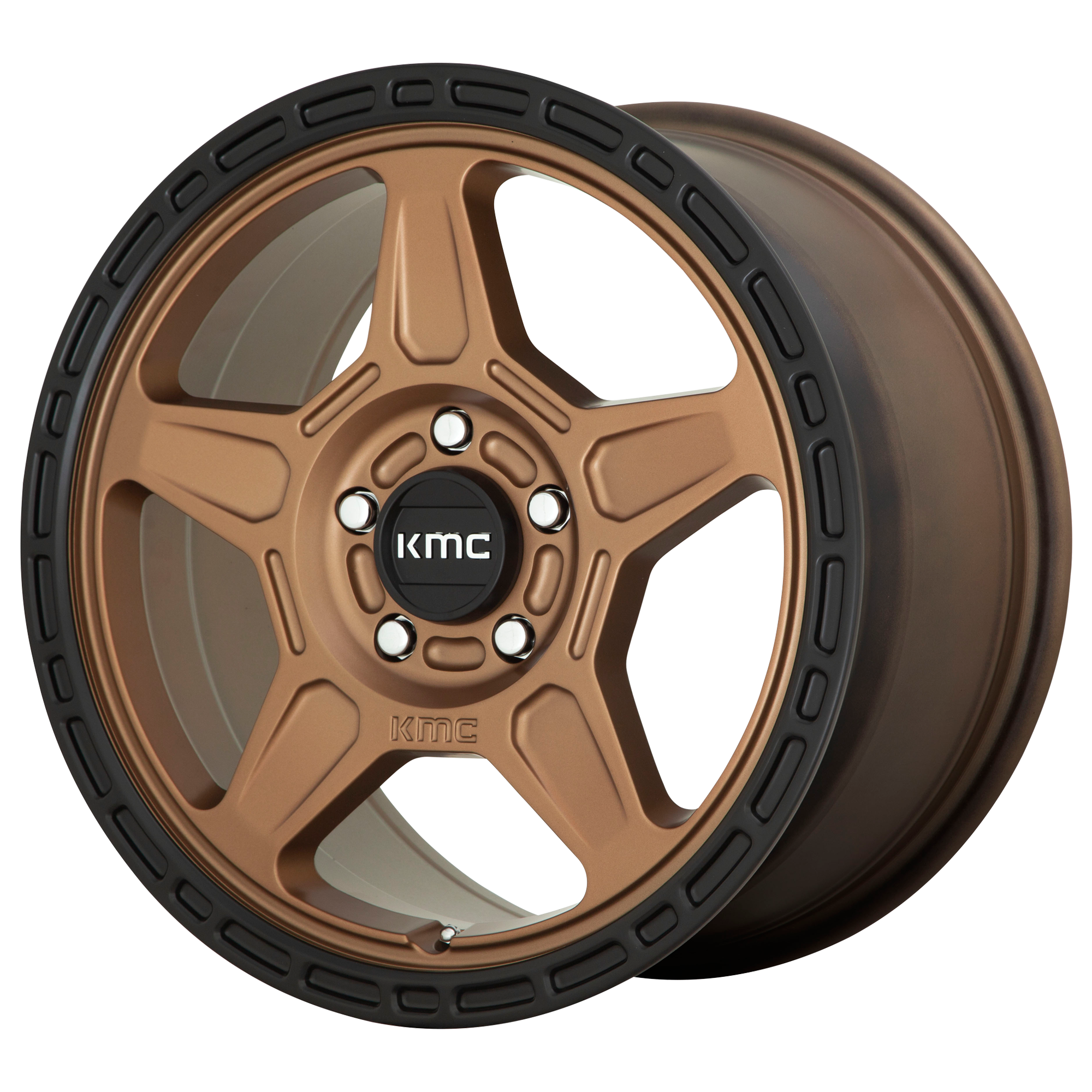 KMC 15"x7" Non-Chrome Matte Bronze With Black Lip Custom Wheel ARSWCWKM72157051615