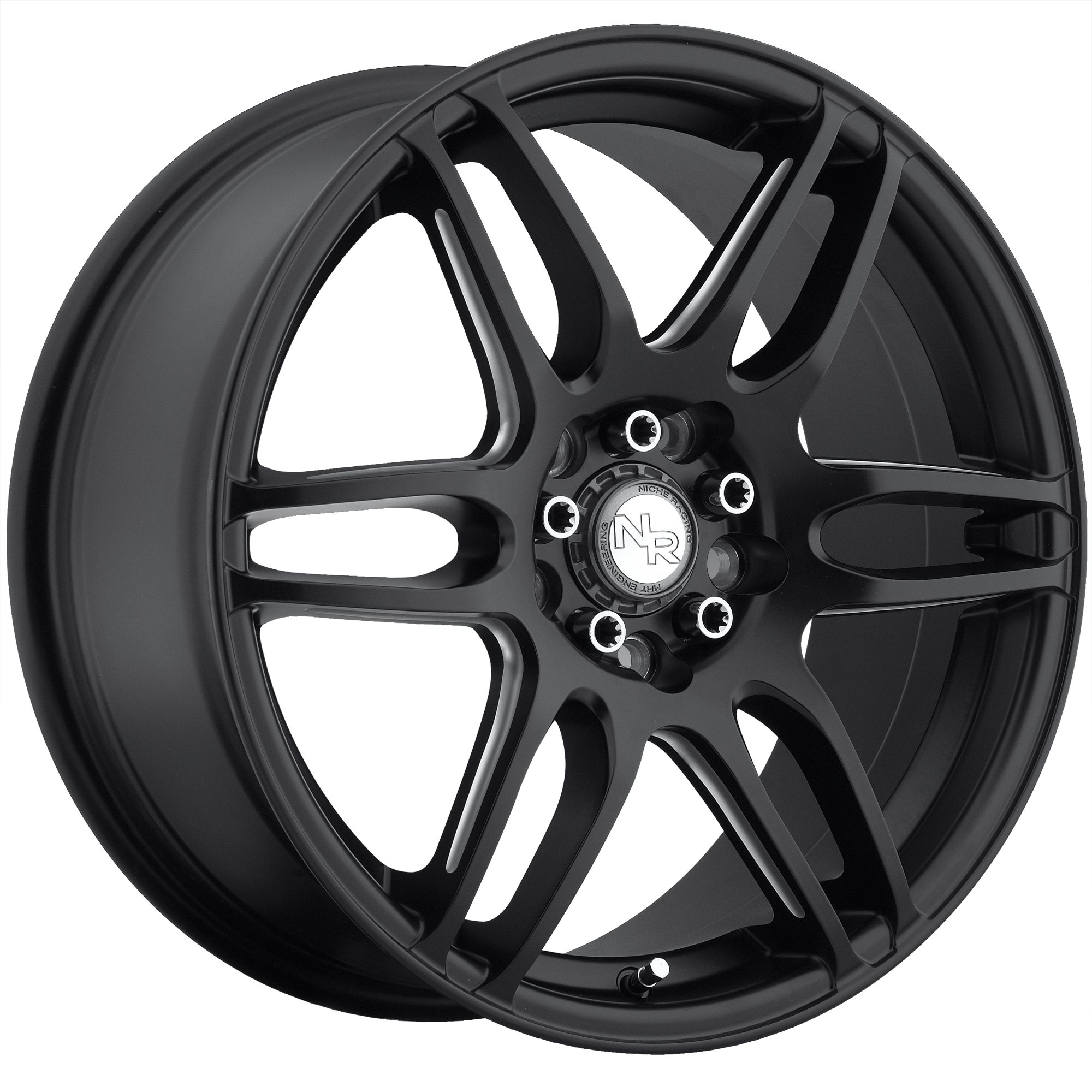 Niche 17"x7.5" Non-Chrome Matte Black Milled Custom Wheel ARSWCWM10617750345