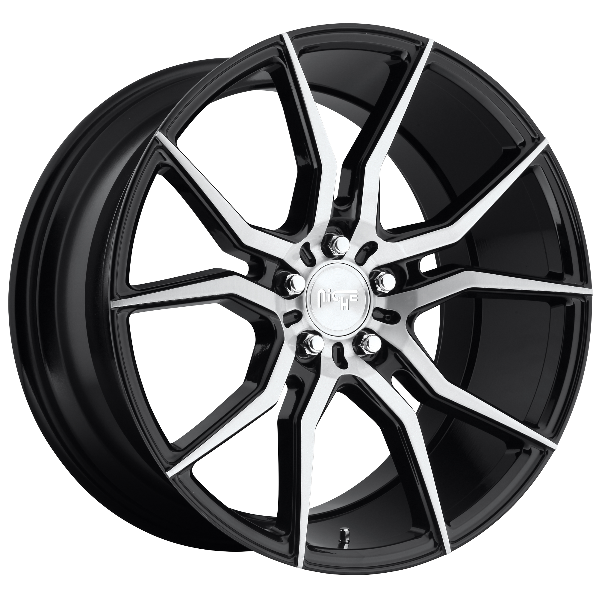 Niche 19"x8.5" Non-Chrome Gloss Black Brushed Custom Wheel ARSWCWM16619854342