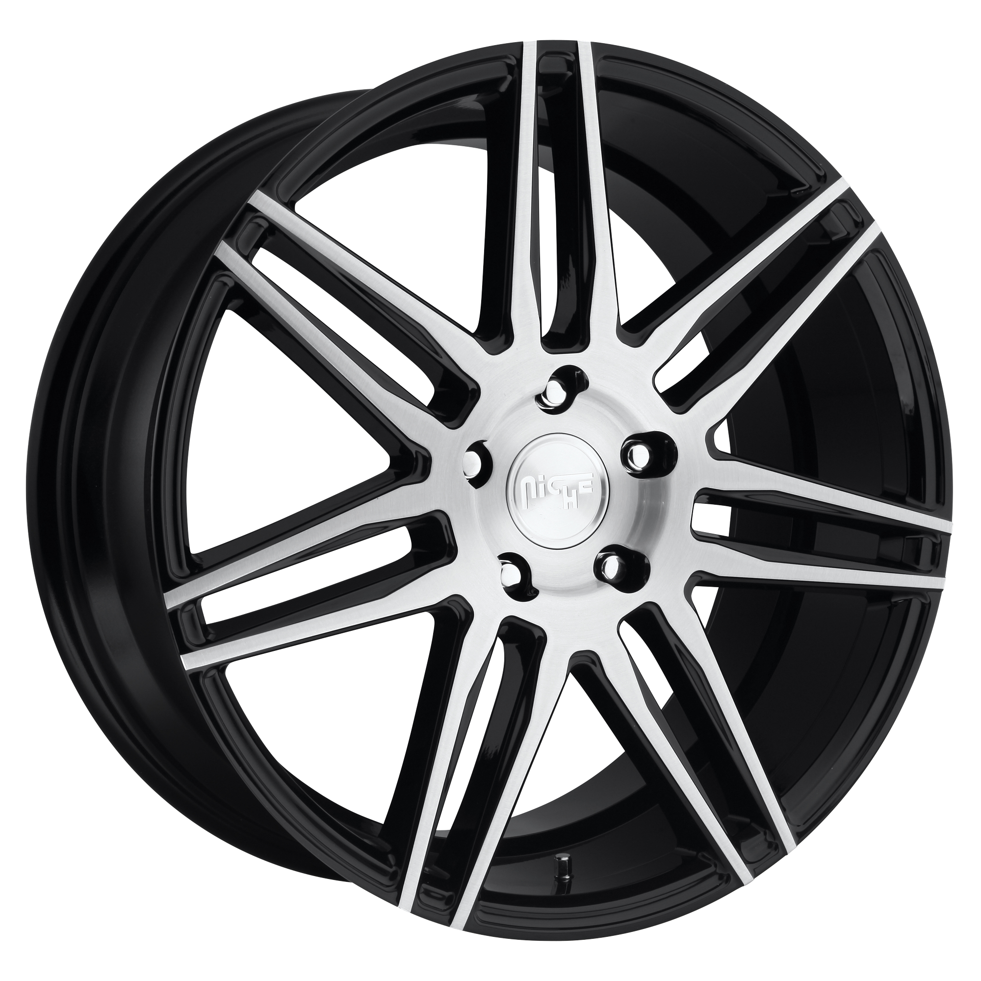 Niche 19"x8.5" Non-Chrome Gloss Black Brushed Custom Wheel ARSWCWM17819852135