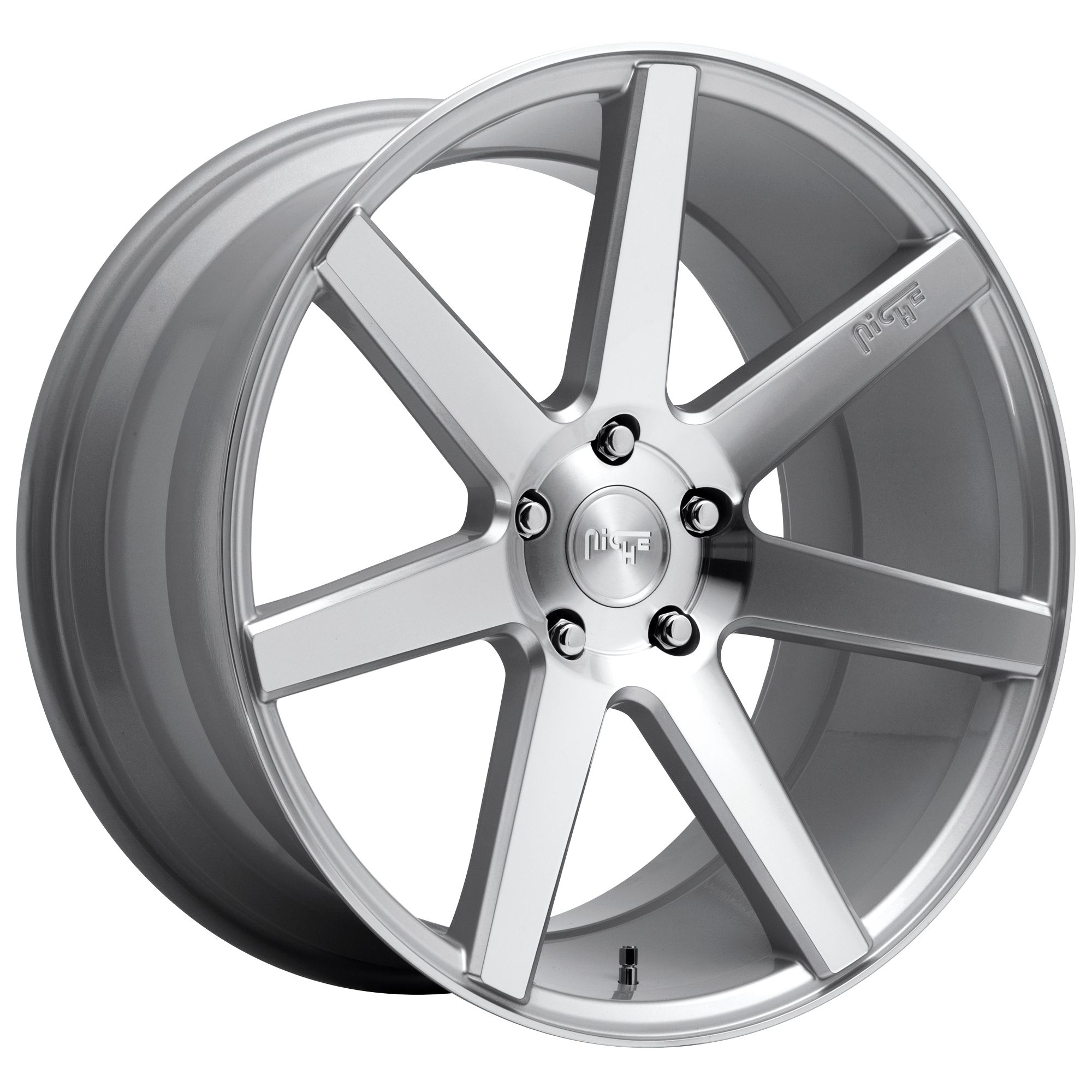 Niche 19"x8.5" Non-Chrome Gloss Silver Machined Custom Wheel ARSWCWM17919854334