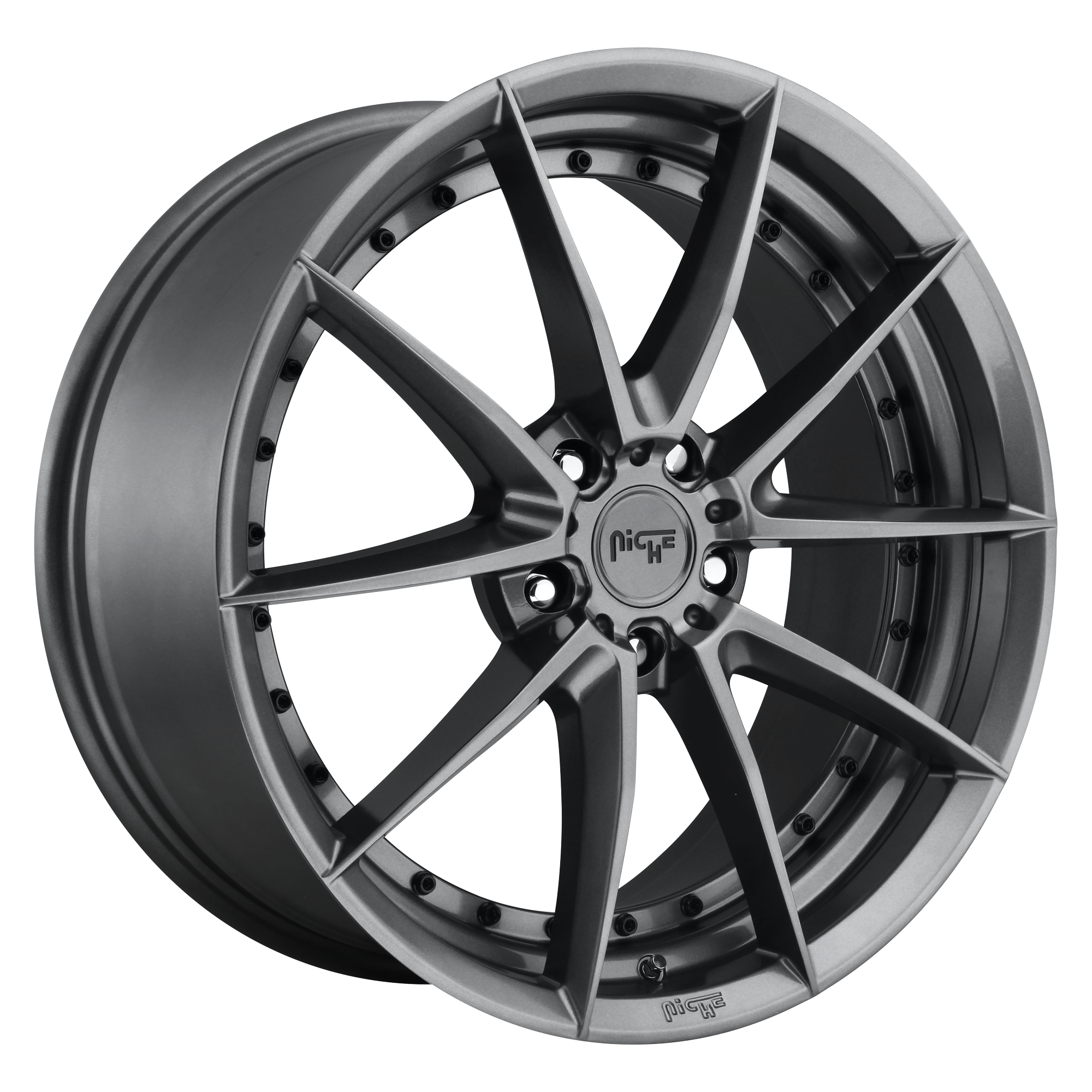 Niche 19"x9.5" Non-Chrome Gloss Anthracite Custom Wheel ARSWCWM19719956535