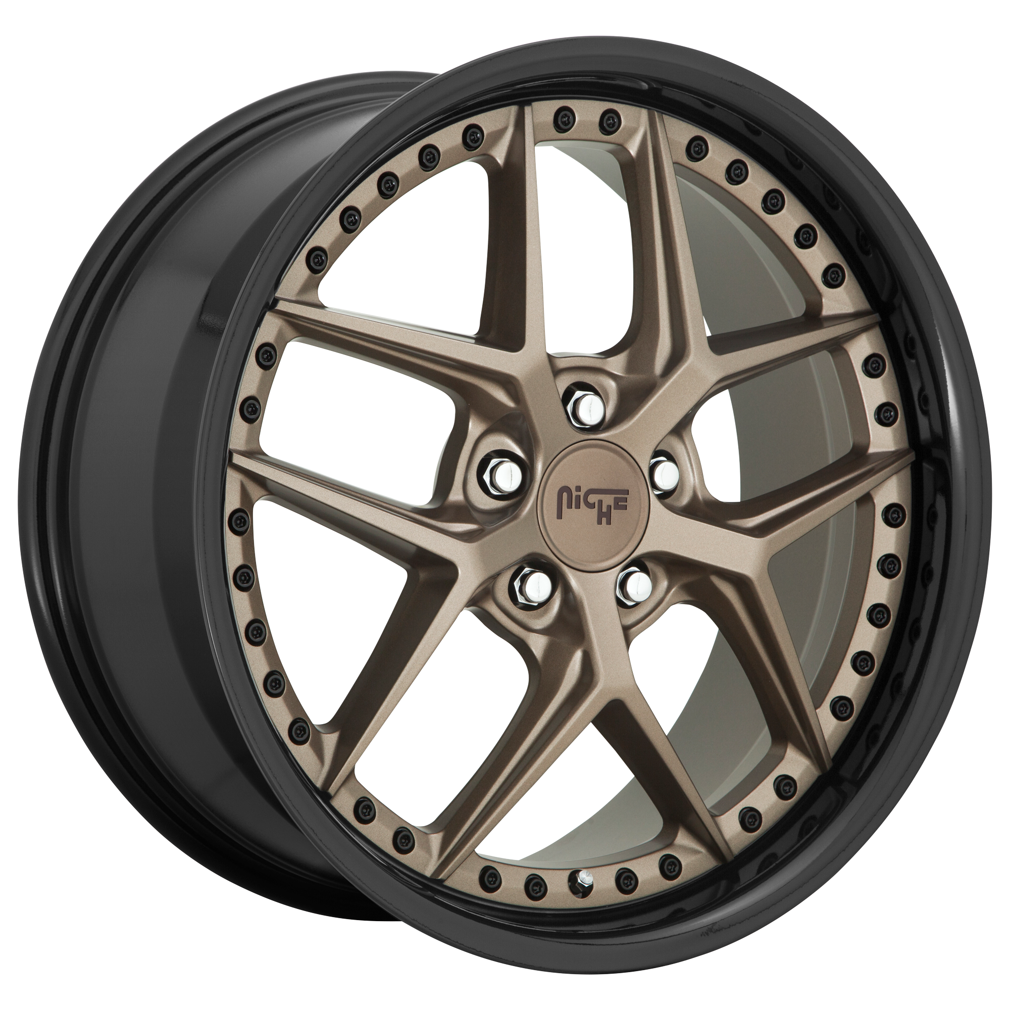 Niche 19"x8.5" Non-Chrome Matte Bronze Black Bead Ring Custom Wheel ARSWCWM22719852135