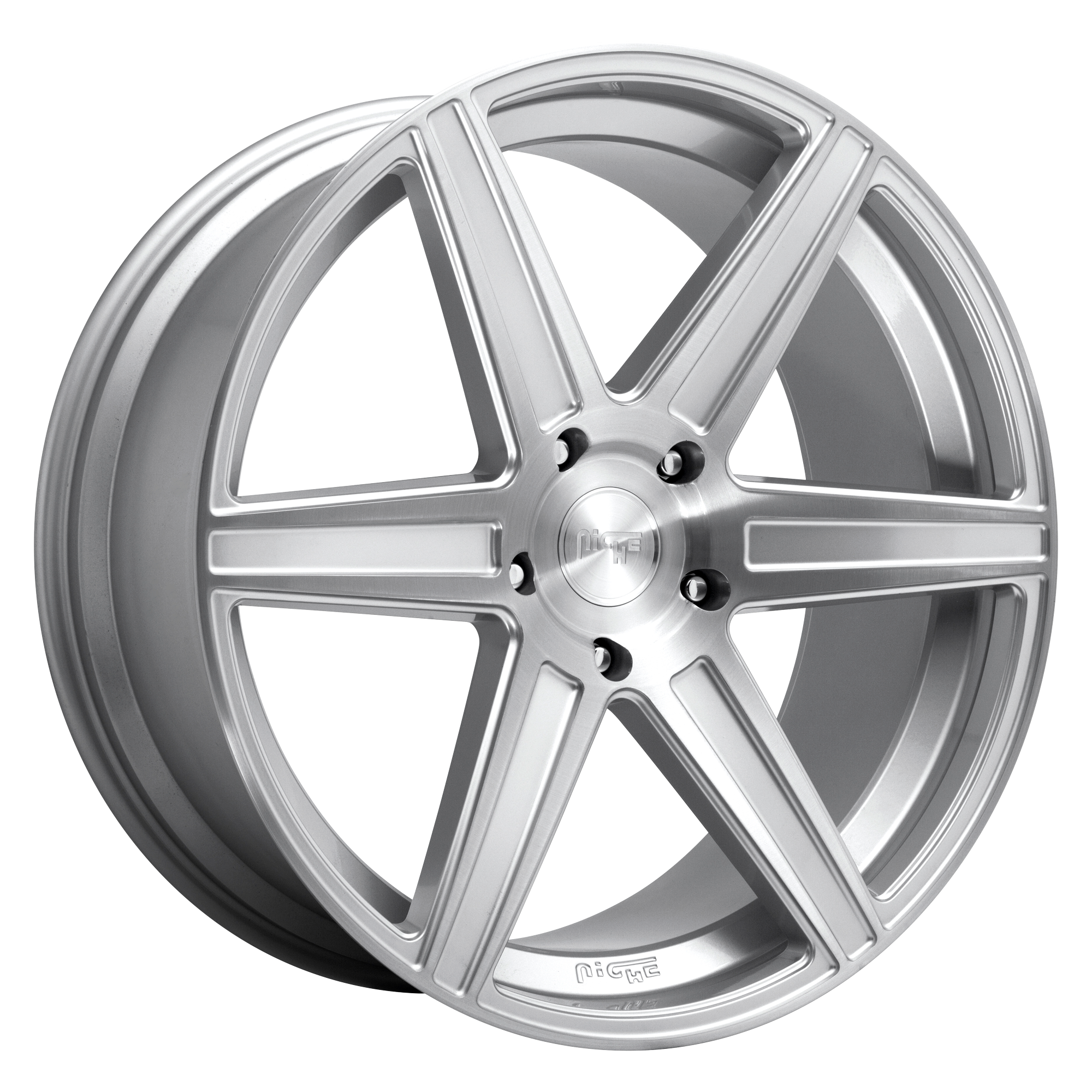 Niche 24"x10" Non-Chrome Gloss Silver Brushed Custom Wheel ARSWCWM23524008430