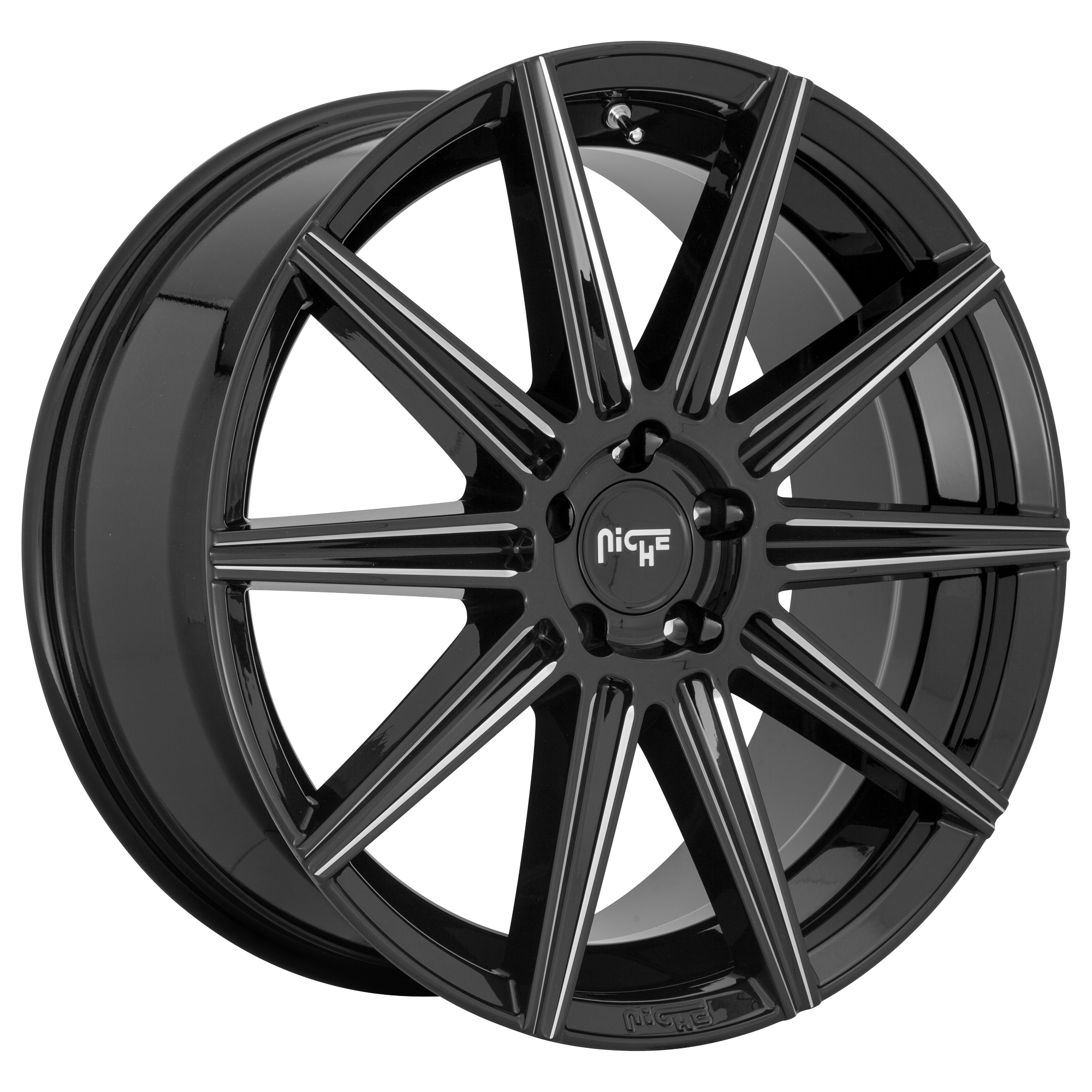 Niche 20"x10.5" Non-Chrome Gloss Black Milled Custom Wheel ARSWCWM24320052135