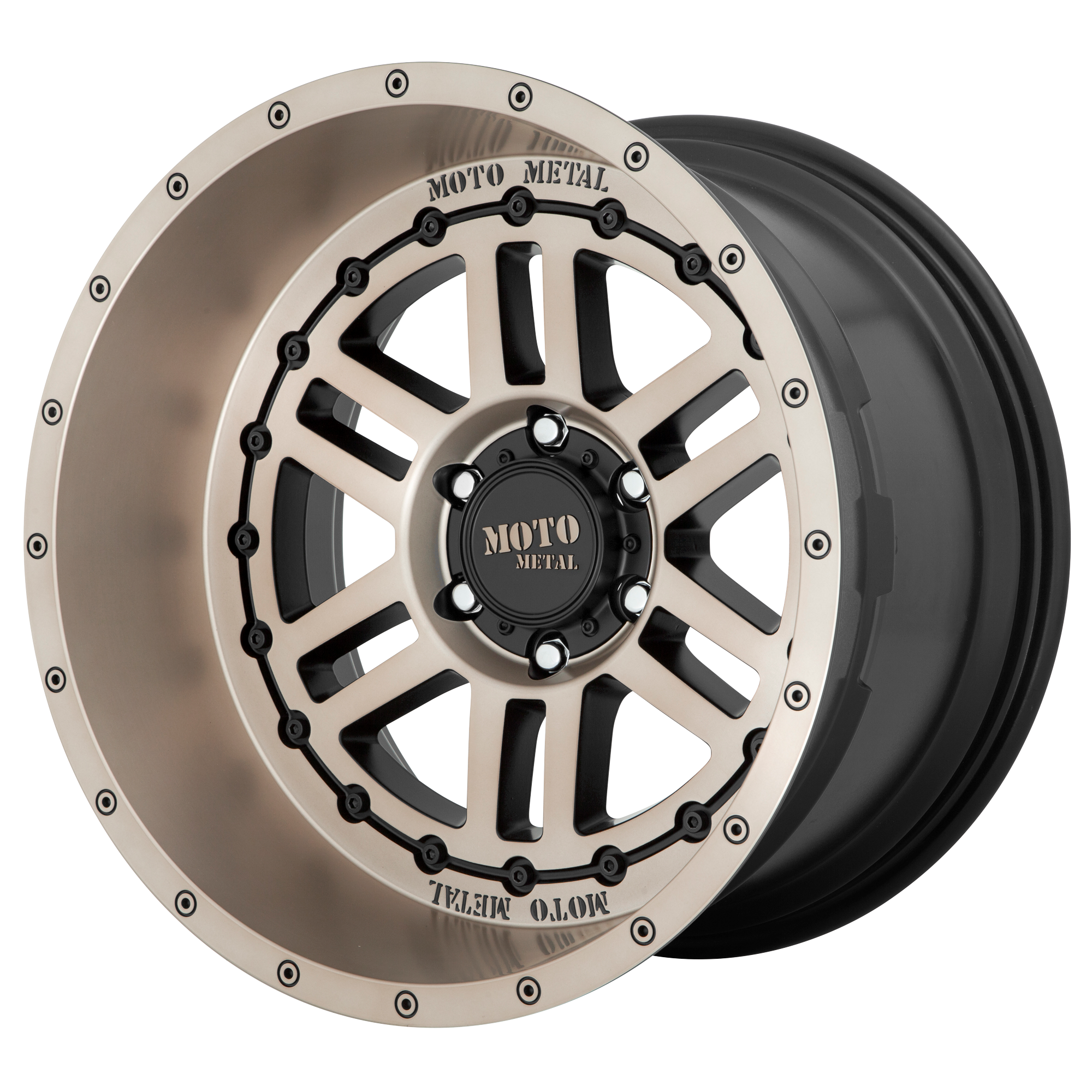 Moto Metal 20"x10" Non-Chrome Satin Black With Bronze Tint Custom Wheel ARSWCWMO80021050618N