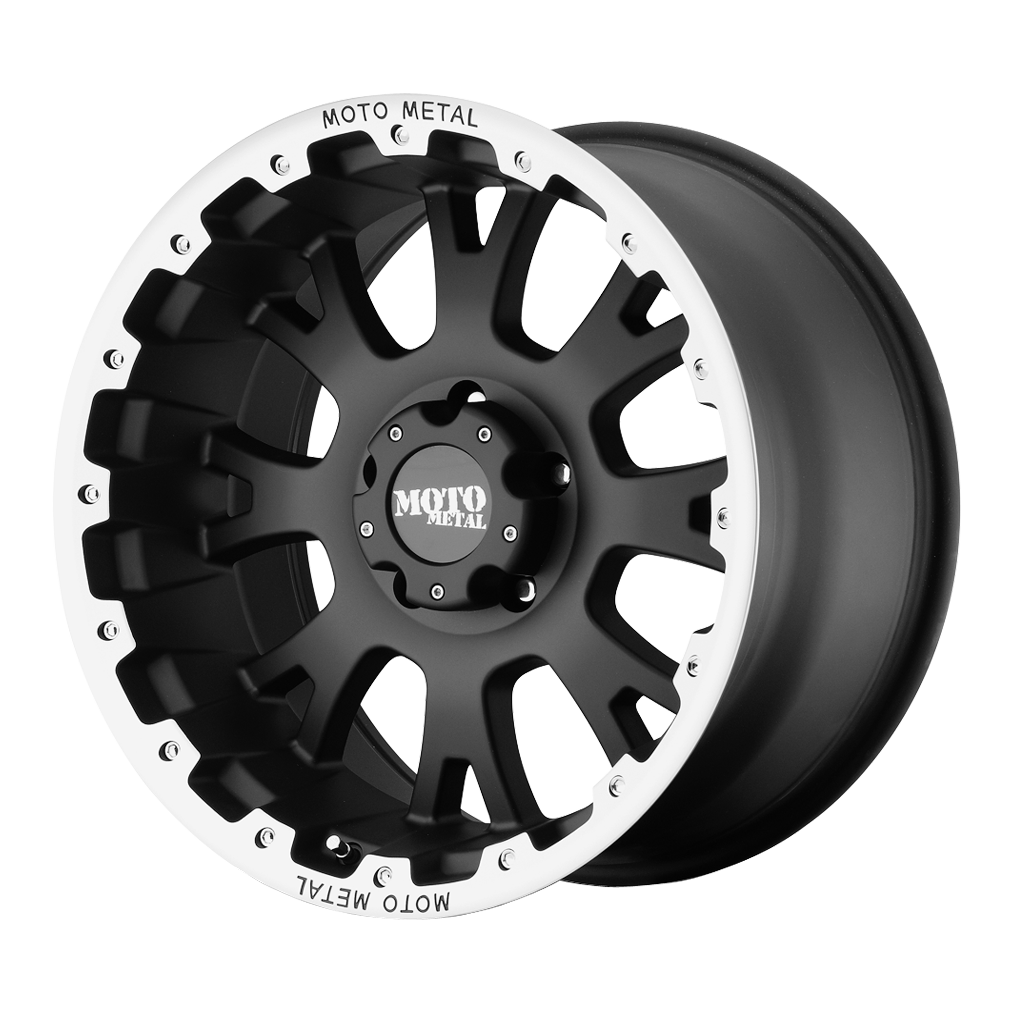 Moto Metal 20"x9" Non-Chrome Matte Black With Machined Lip Custom Wheel ARSWCWMO95629058730