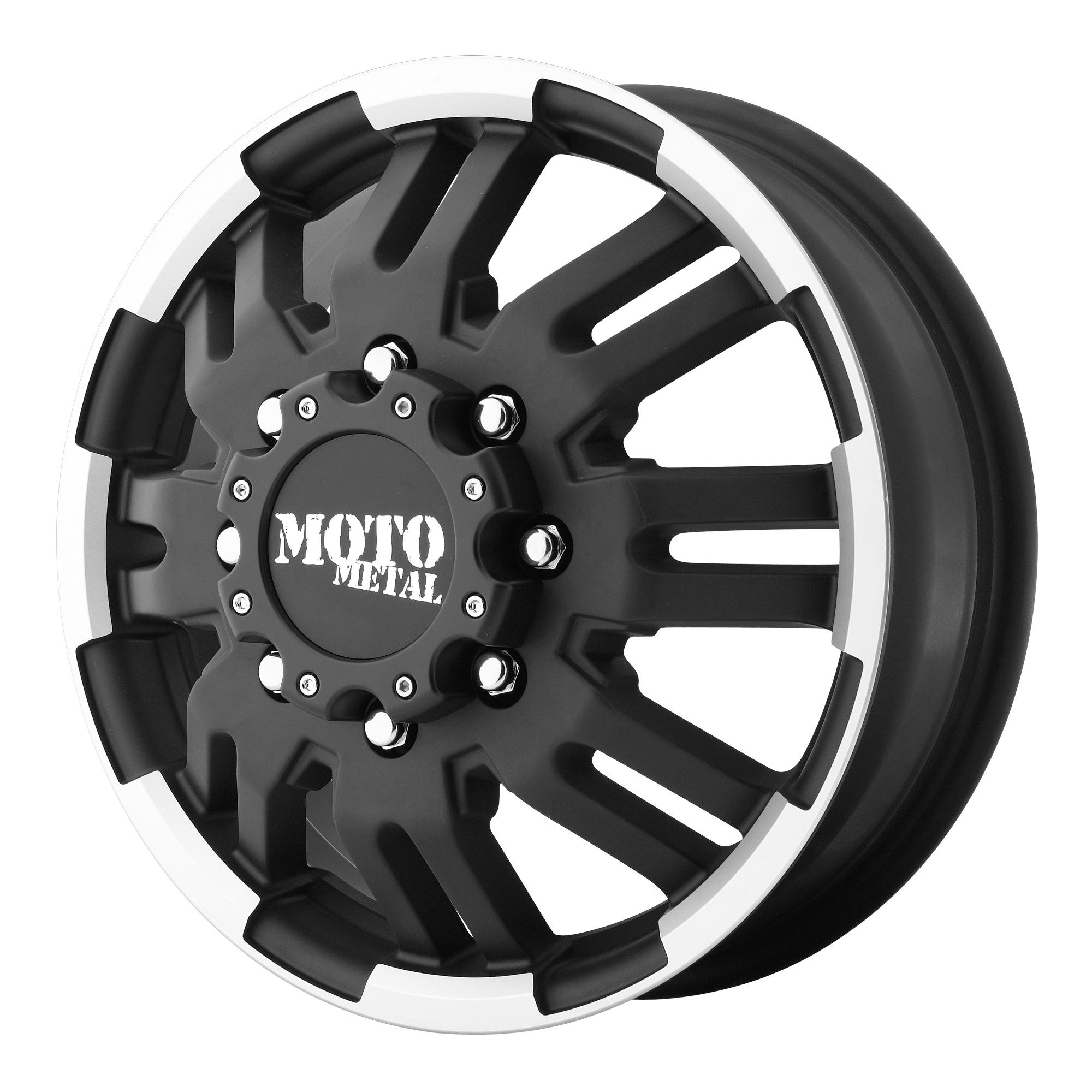 Moto Metal 16"x6" Non-Chrome Matte Black Machined Front Custom Wheel ARSWCWMO96366080799