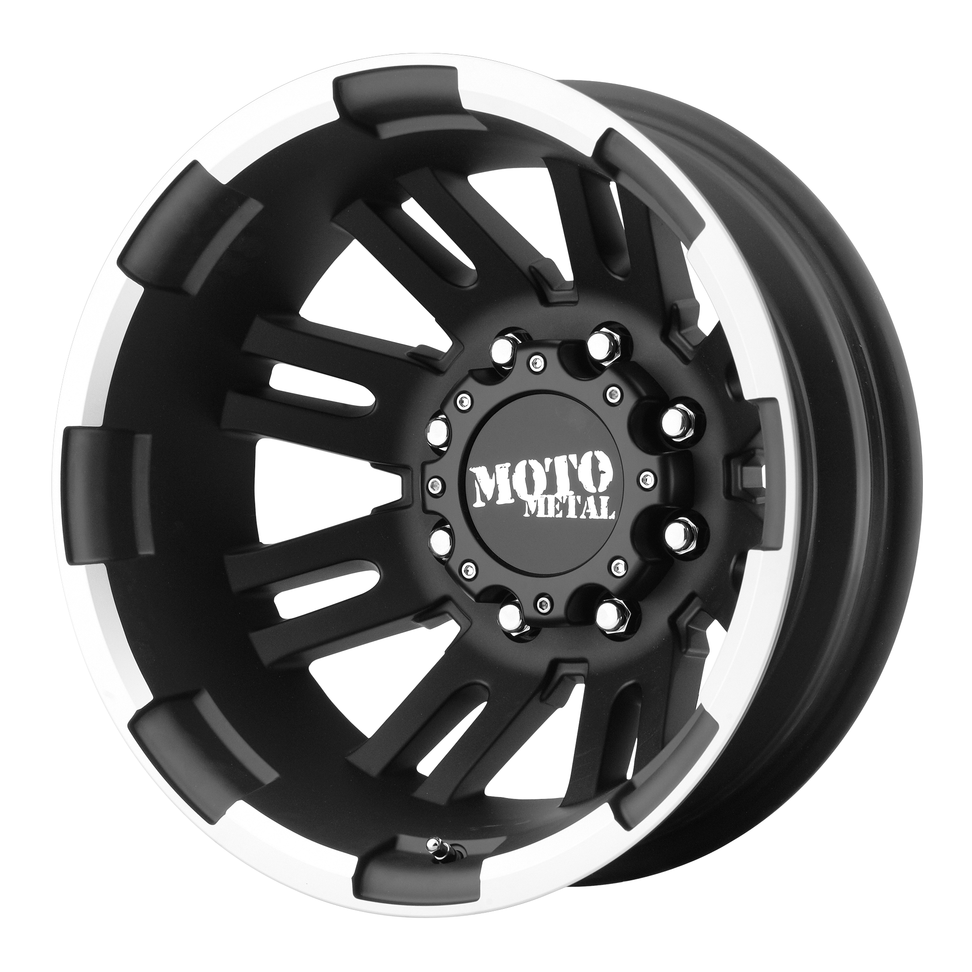 Moto Metal 16"x6" Non-Chrome Matte Black Machined Rear Custom Wheel ARSWCWMO96366080794N