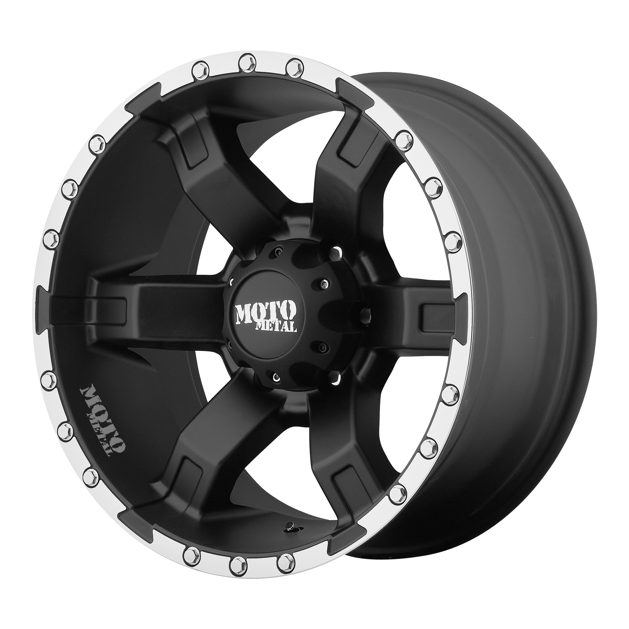 Moto Metal 22"x10" Non-Chrome Satin Black With Machined Flange Custom Wheel ARSWCWMO96722063524N