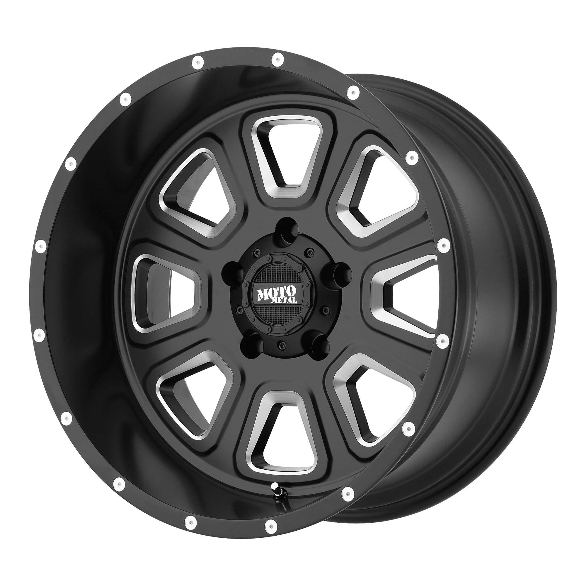 Moto Metal 20"x10" Non-Chrome Satin Black Milled Custom Wheel ARSWCWMO97221063324N