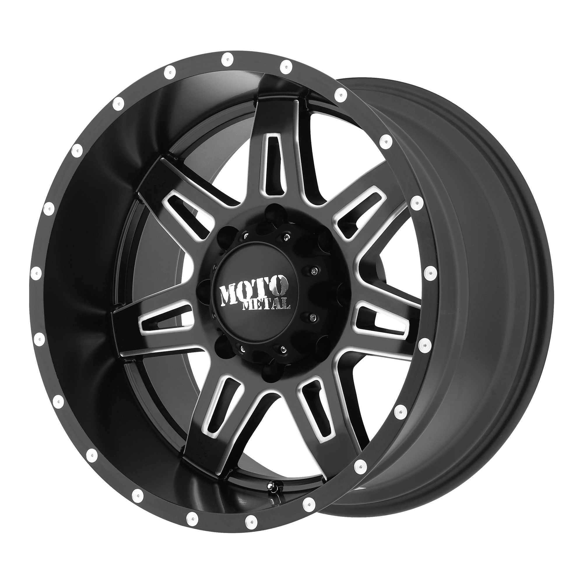 Moto Metal 20"x10" Non-Chrome Satin Black Milled Custom Wheel ARSWCWMO97521050924N