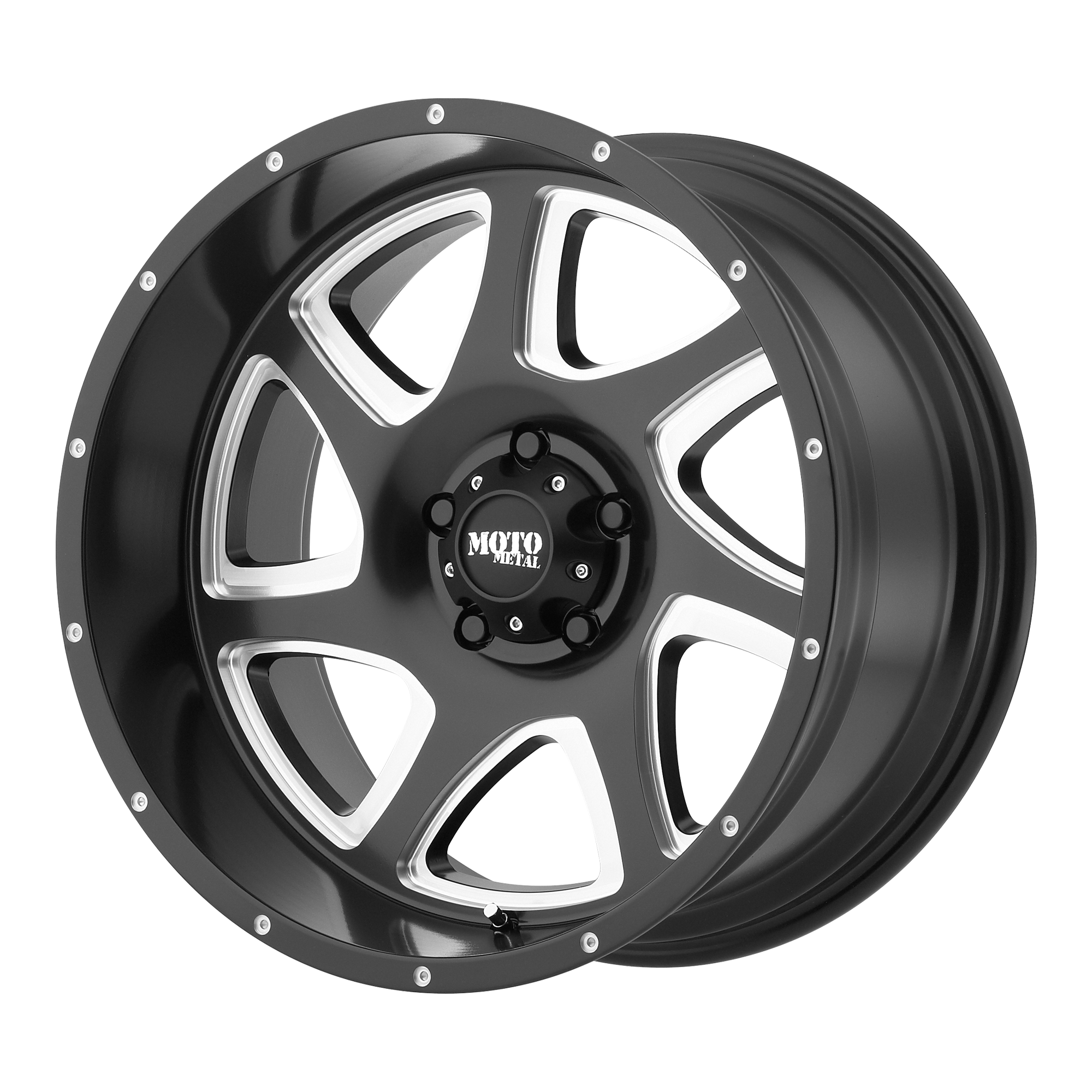 Moto Metal 20"x10" Non-Chrome Satin Black Milled Custom Wheel ARSWCWMO97621016924N