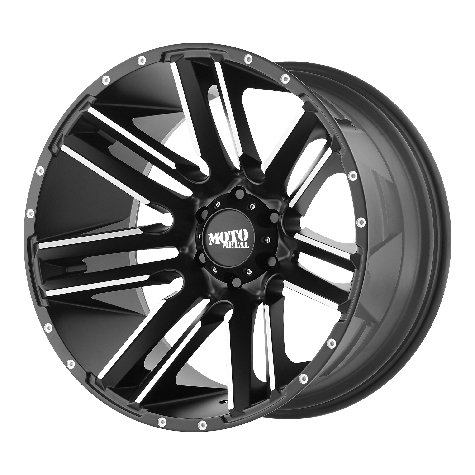 Moto Metal 20"x10" Non-Chrome Satin Black Machined Custom Wheel ARSWCWMO97821050524N