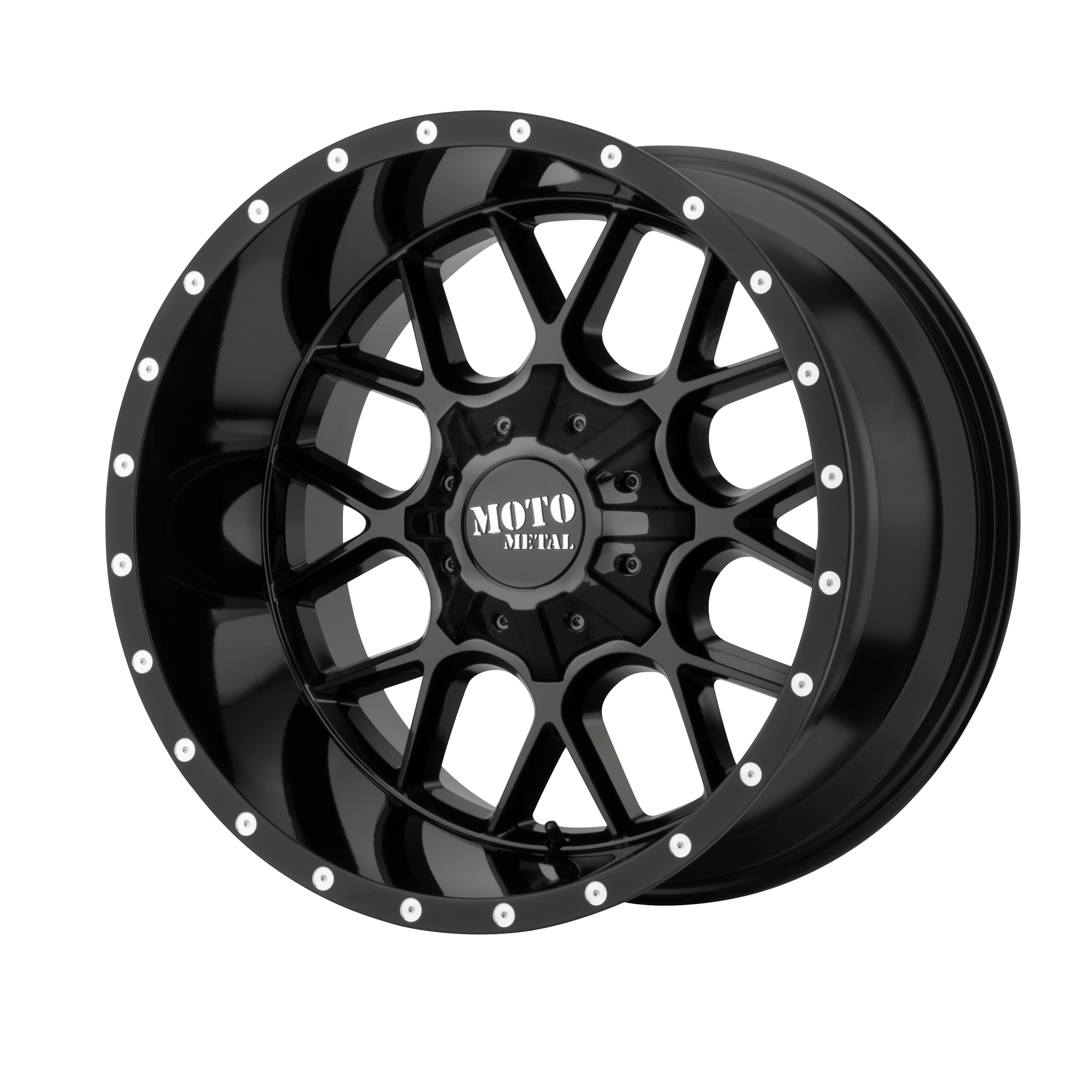 Moto Metal 22"x10" Non-Chrome Gloss Black Custom Wheel ARSWCWMO986220863A12