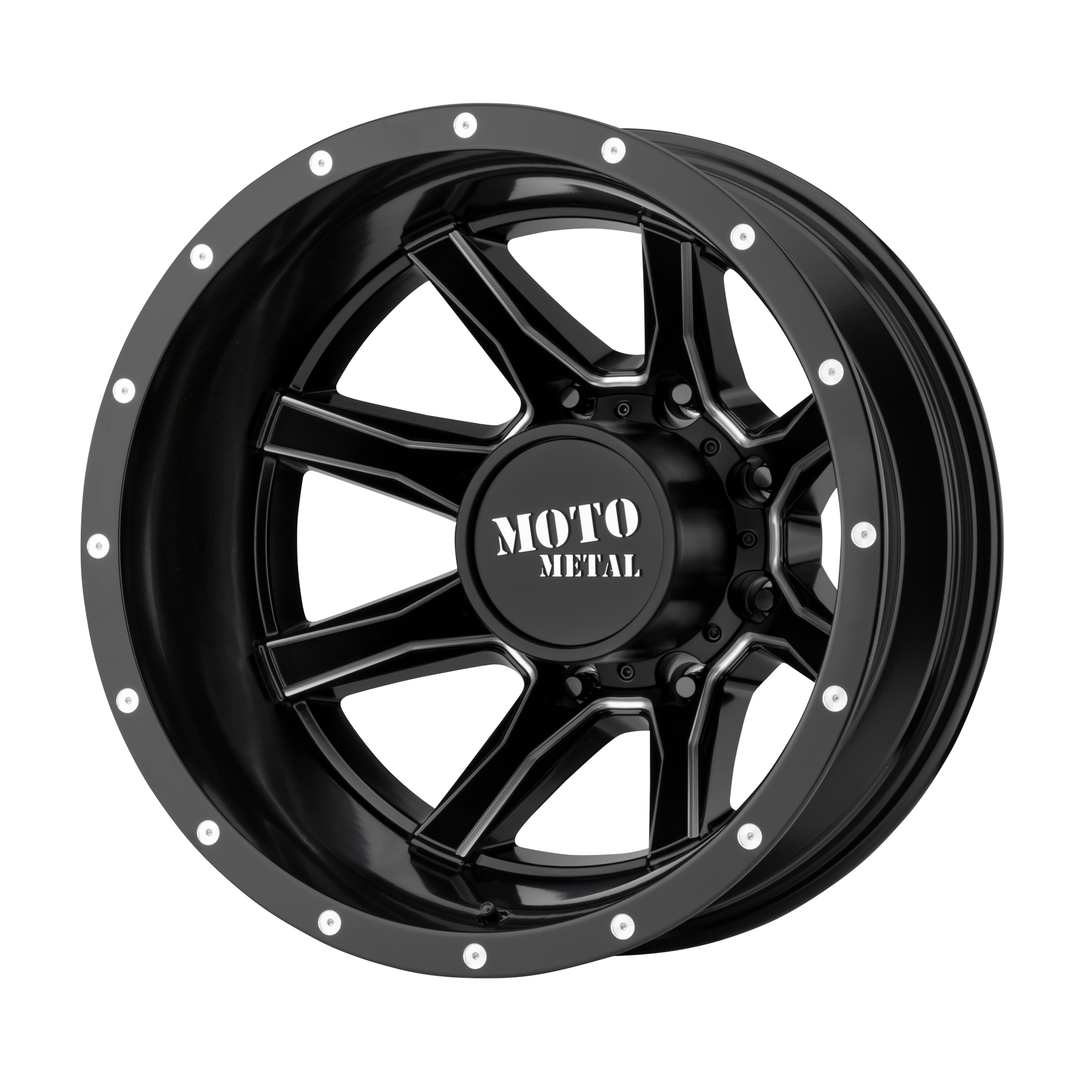 Moto Metal 20"x8.25" Non-Chrome Satin Black Milled Rear Custom Wheel ARSWCWMO995208807198N