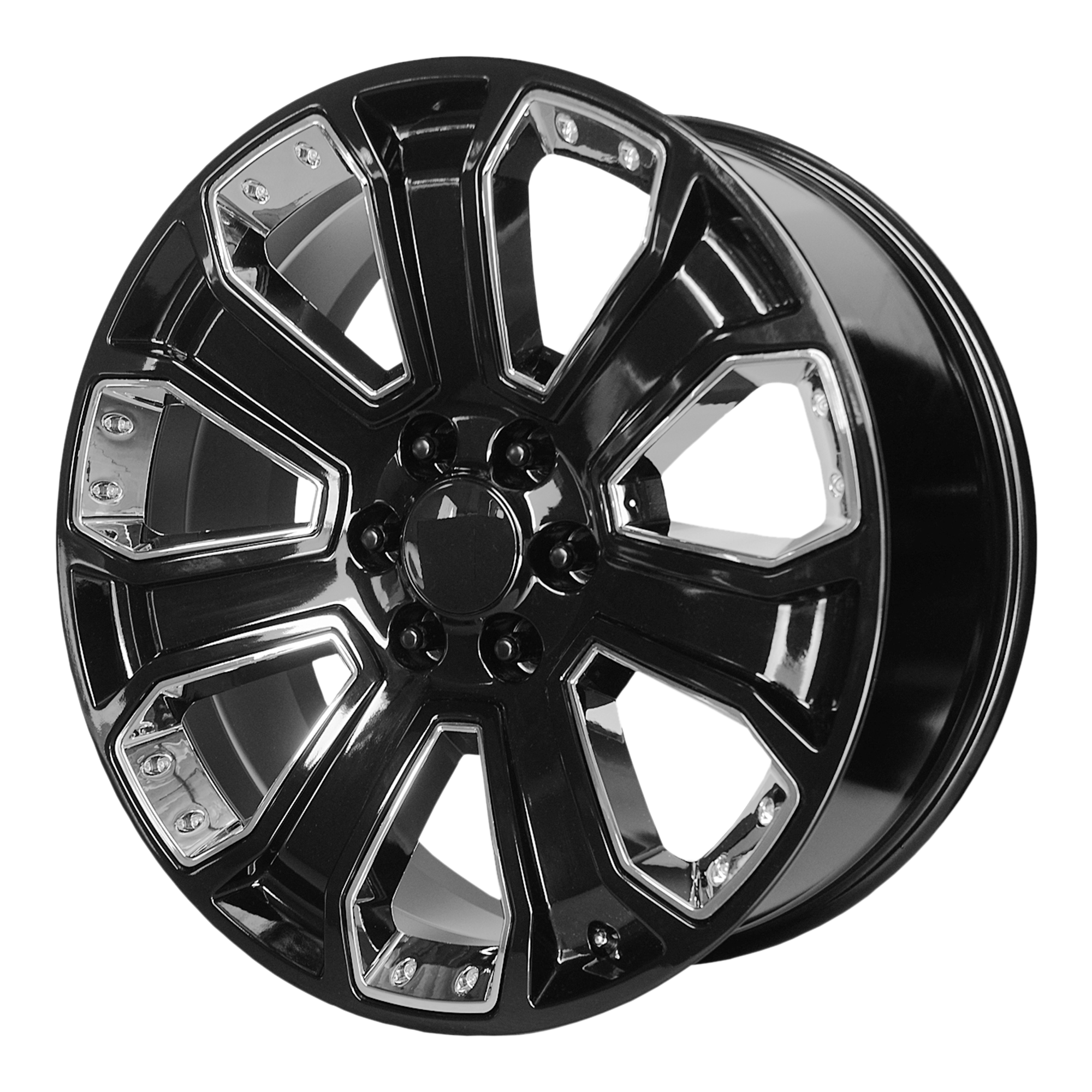 Performance Replicas 22"x9" Non-Chrome Gloss Black With Chrome Accents Custom Wheel ARSWCW162GC2295824