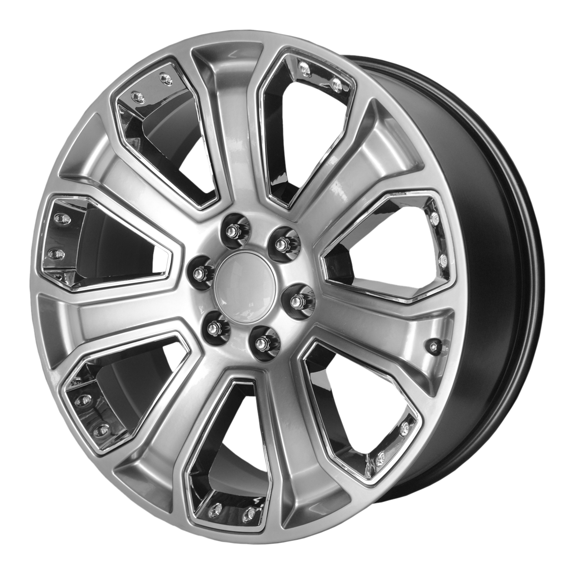 Performance Replicas 22"x9" Non-Chrome Silver With Chrome Accents Custom Wheel ARSWCW162SC2295824