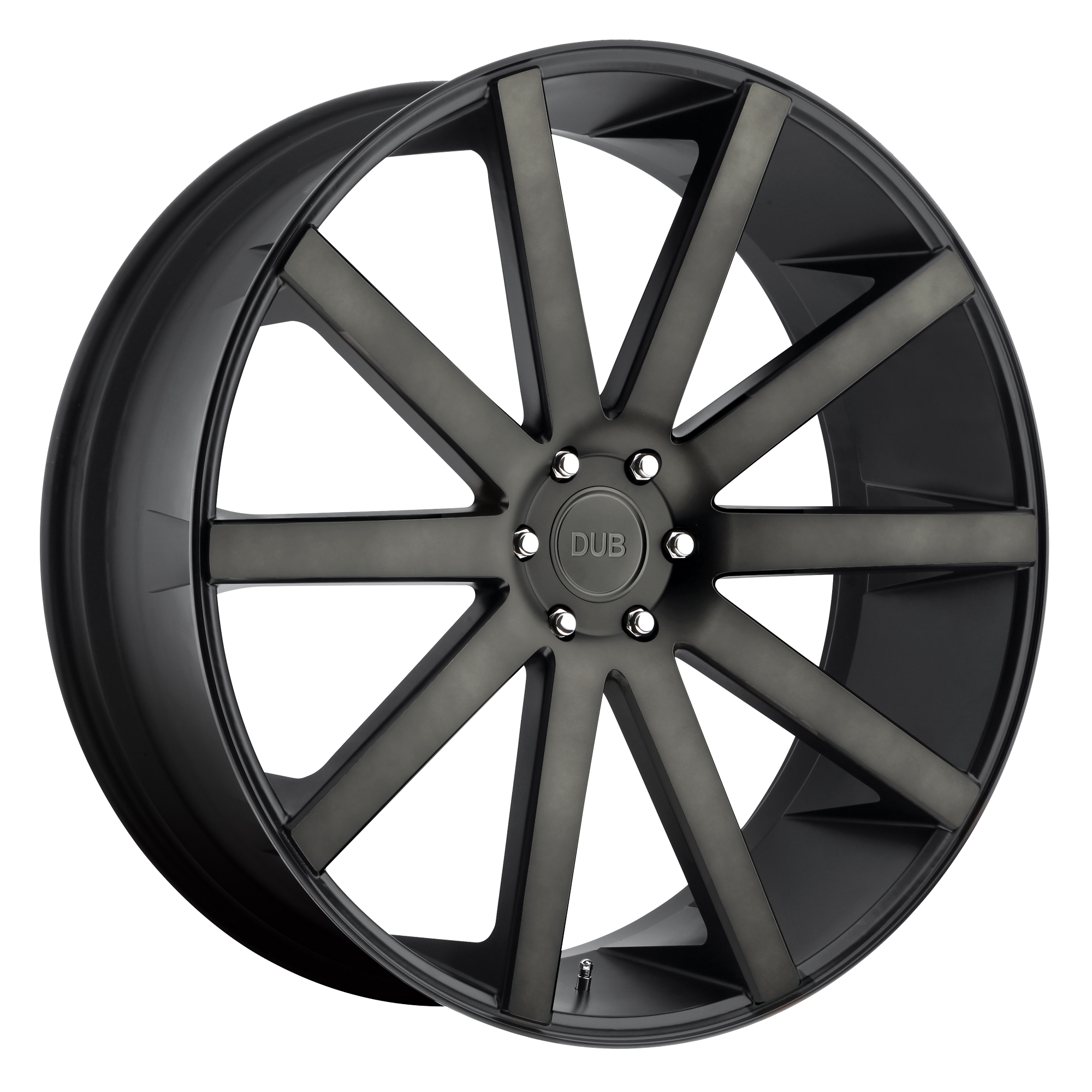 DUB 24"x10" Non-Chrome Matte Black Double Dark Tint Custom Wheel ARSWCWS12124008420