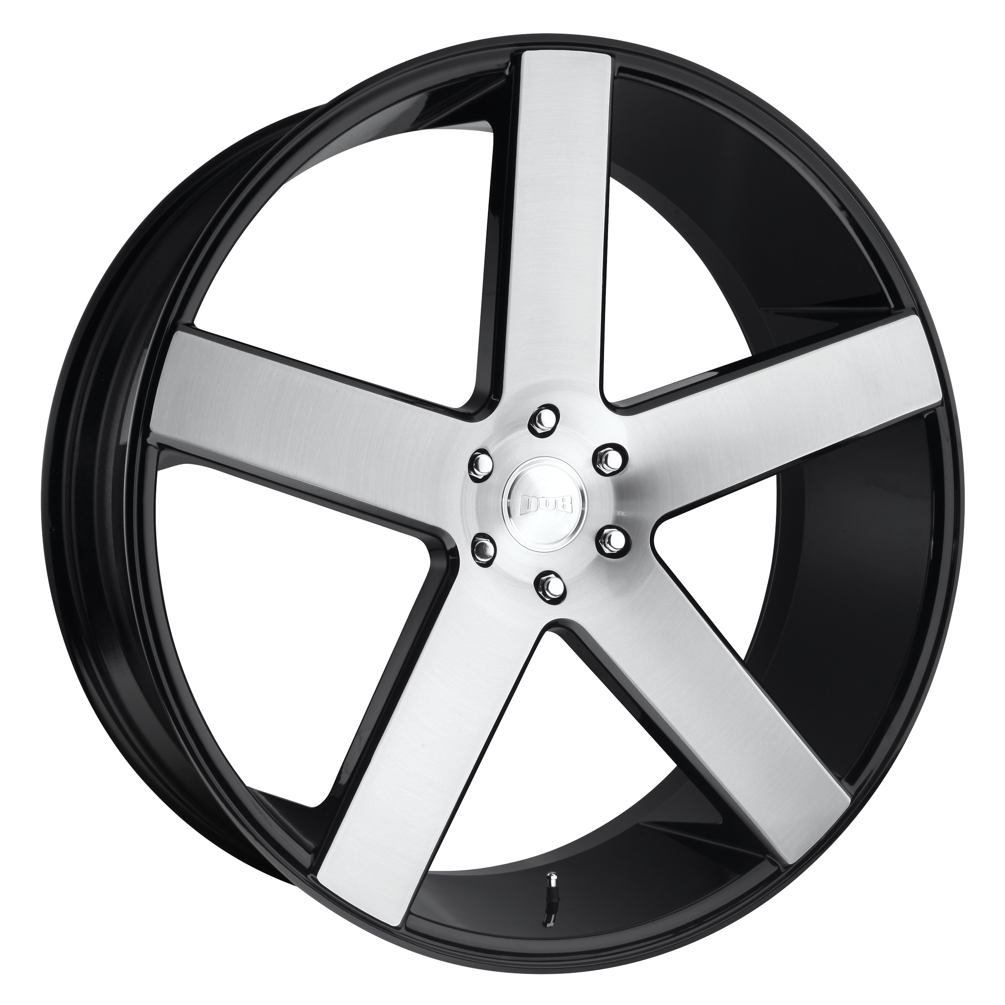 DUB 24"x10" Non-Chrome Gloss Black Brushed Custom Wheel ARSWCWS21724007311