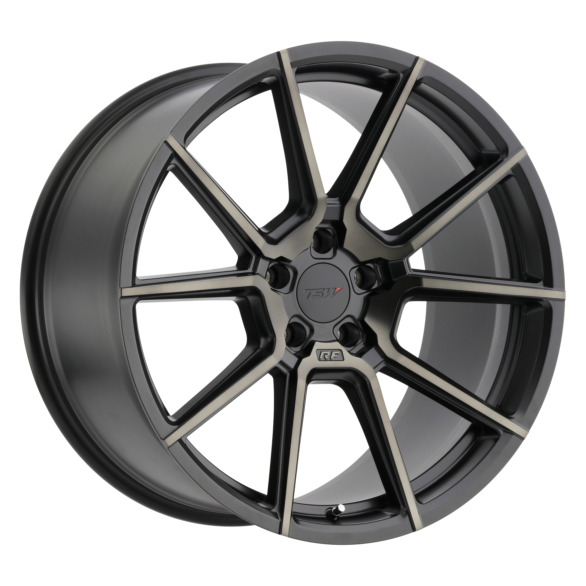 TSW 19"x9" Non-Chrome Matte Black with Machine Face and Dark Tint Custom Wheel ARSWCW1990CRN205114M76