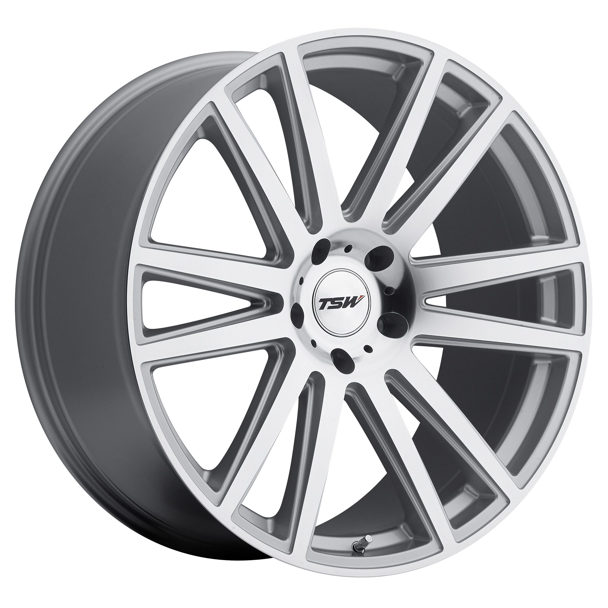 TSW 20"x10" Non-Chrome Silver with MirrorCut Face Custom Wheel ARSWCW2010GAT355130S84