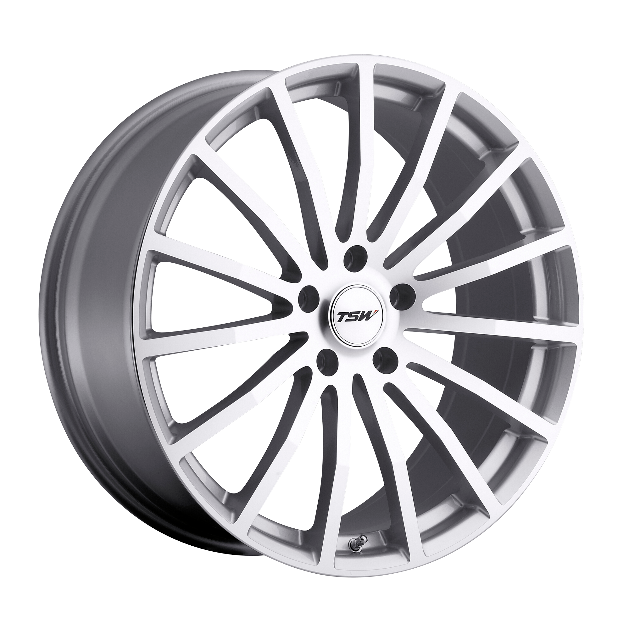 TSW 19"x9.5" Non-Chrome Silver with Mirror Cut Face Custom Wheel ARSWCW1995MAL535112S72