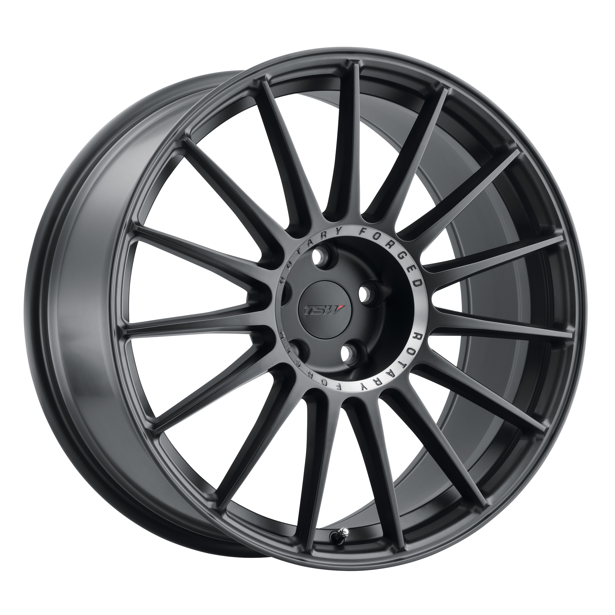 TSW 19"x9" Non-Chrome Semi Gloss Black with Machined Tinted Ring Custom Wheel ARSWCW1990PDK205114B76