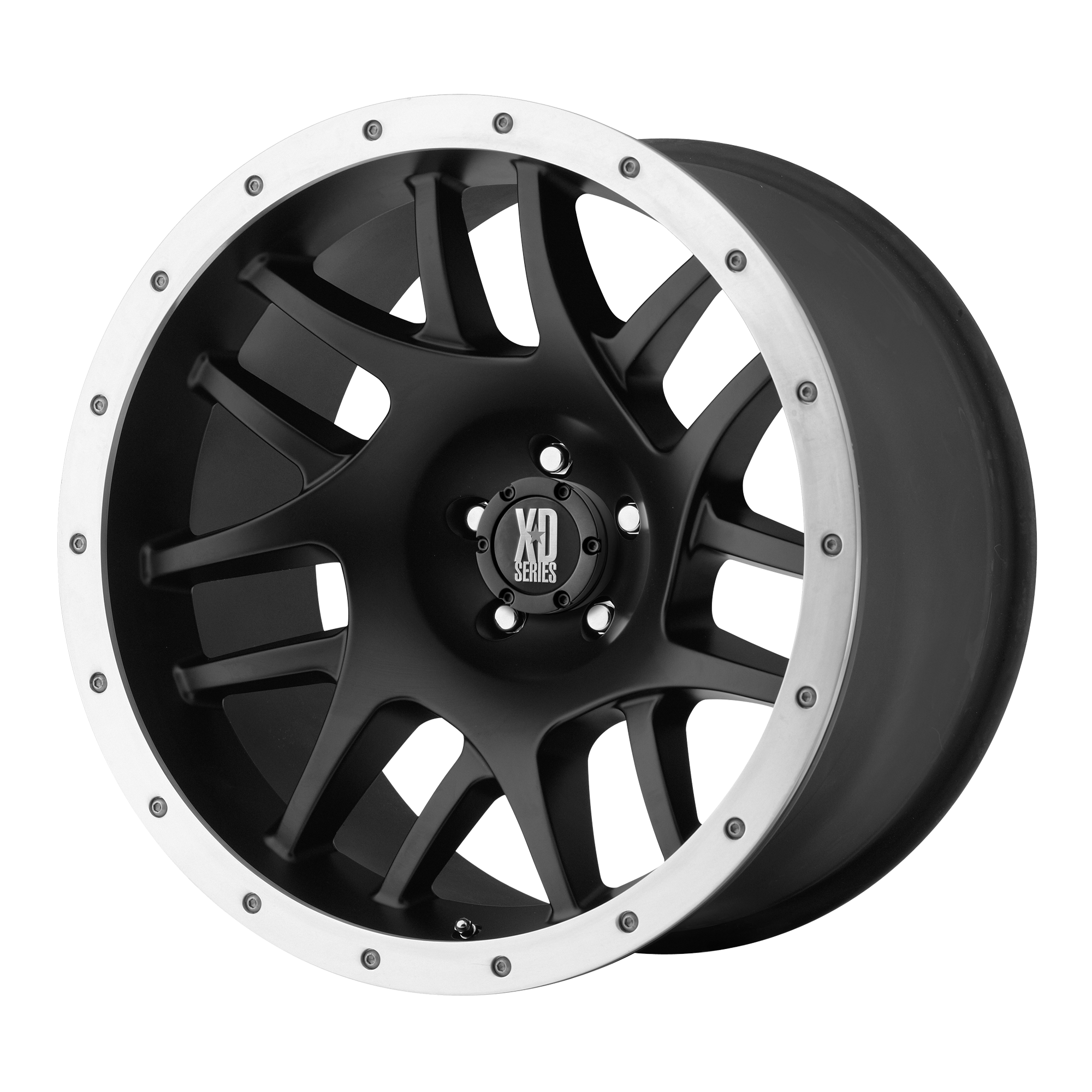 XD 17"x8" Non-Chrome Satin Black With Removable Aluminum Ring Custom Wheel ARSWCWXD12378050700