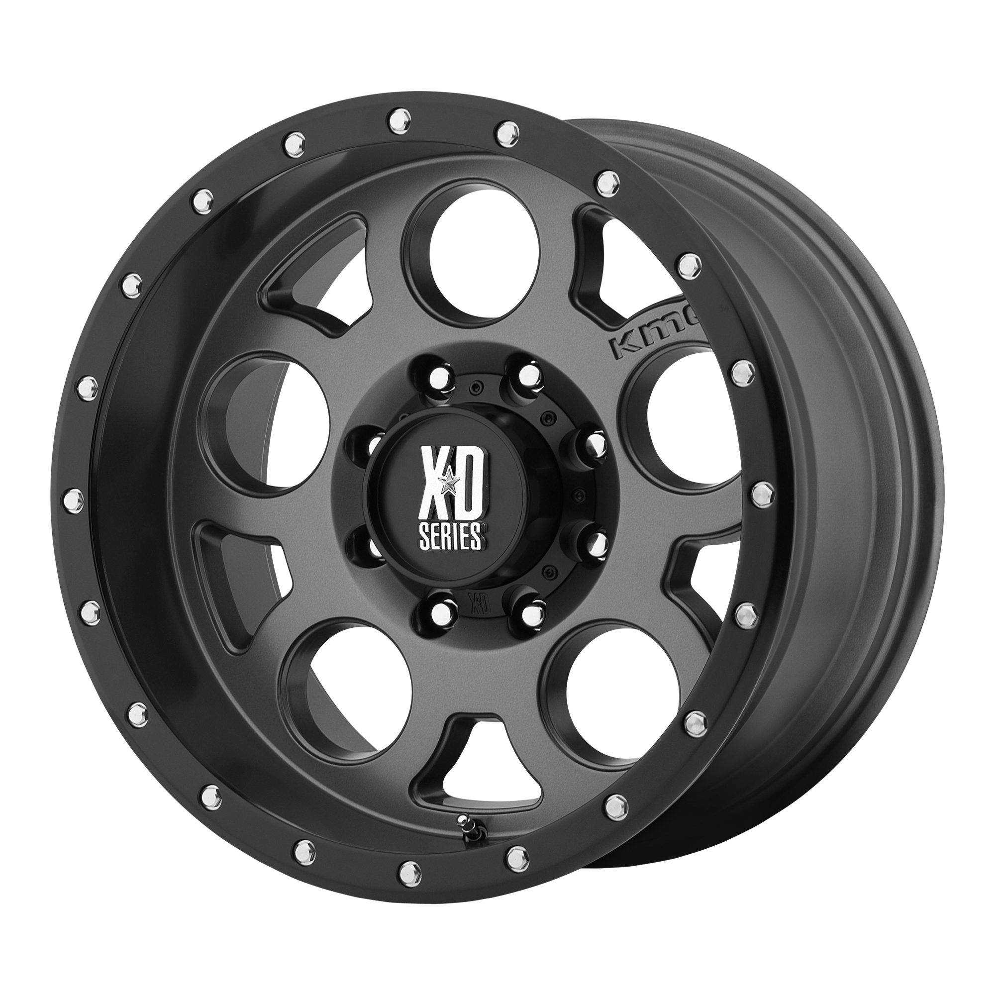 XD 15"x8" Non-Chrome Matte Gray with Black Reinforcing Ring Custom Wheel ARSWCWXD12658068419N