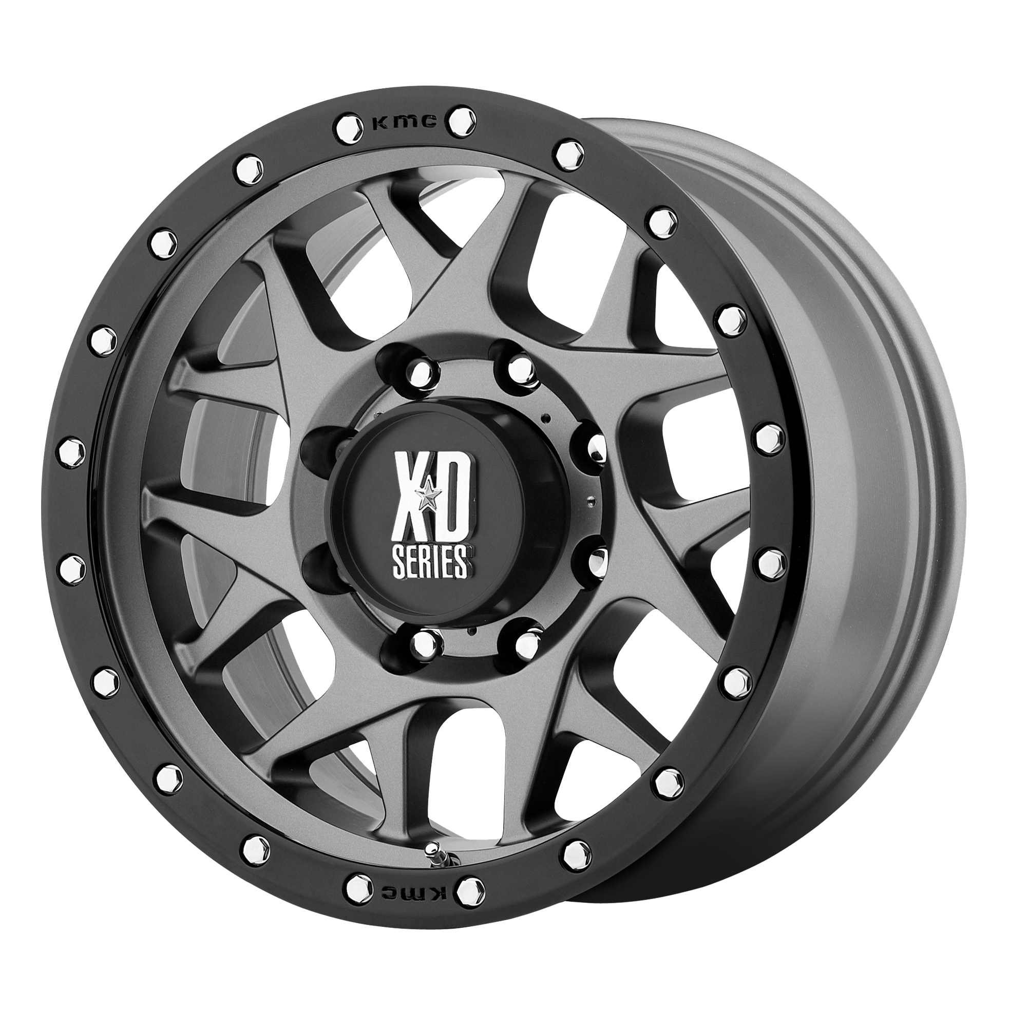 XD 17"x8.5" Non-Chrome Matte Gray Black Ring Custom Wheel ARSWCWXD12778568400