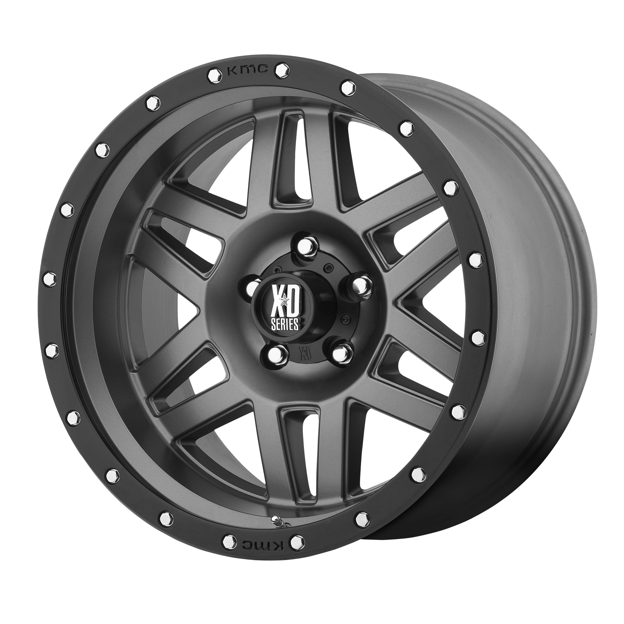 XD 17"x9" Non-Chrome Matte Gray Black Ring Custom Wheel ARSWCWXD12879080418