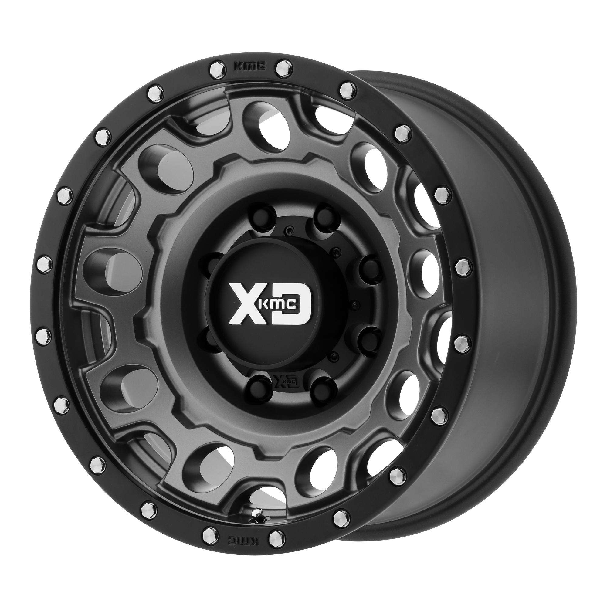 XD 17"x8.5" Non-Chrome Matte Gray with Black Reinforcing Ring Custom Wheel ARSWCWXD12978558434