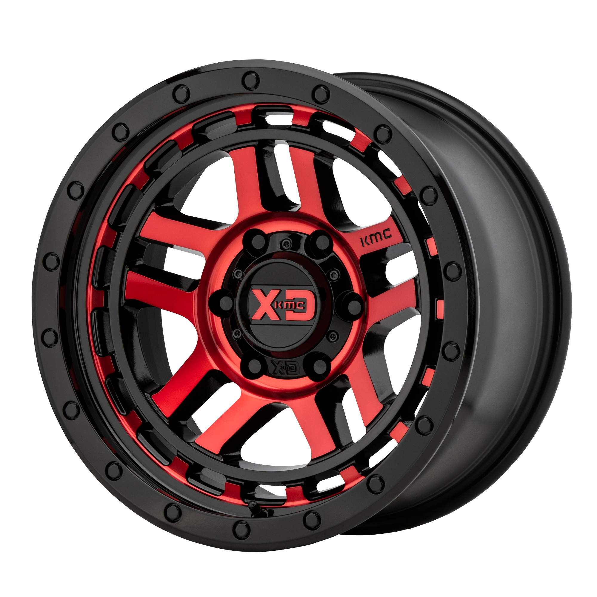 XD 17"x8.5" Non-Chrome Gloss Black Machined With Red Tint Custom Wheel ARSWCWXD14078568918