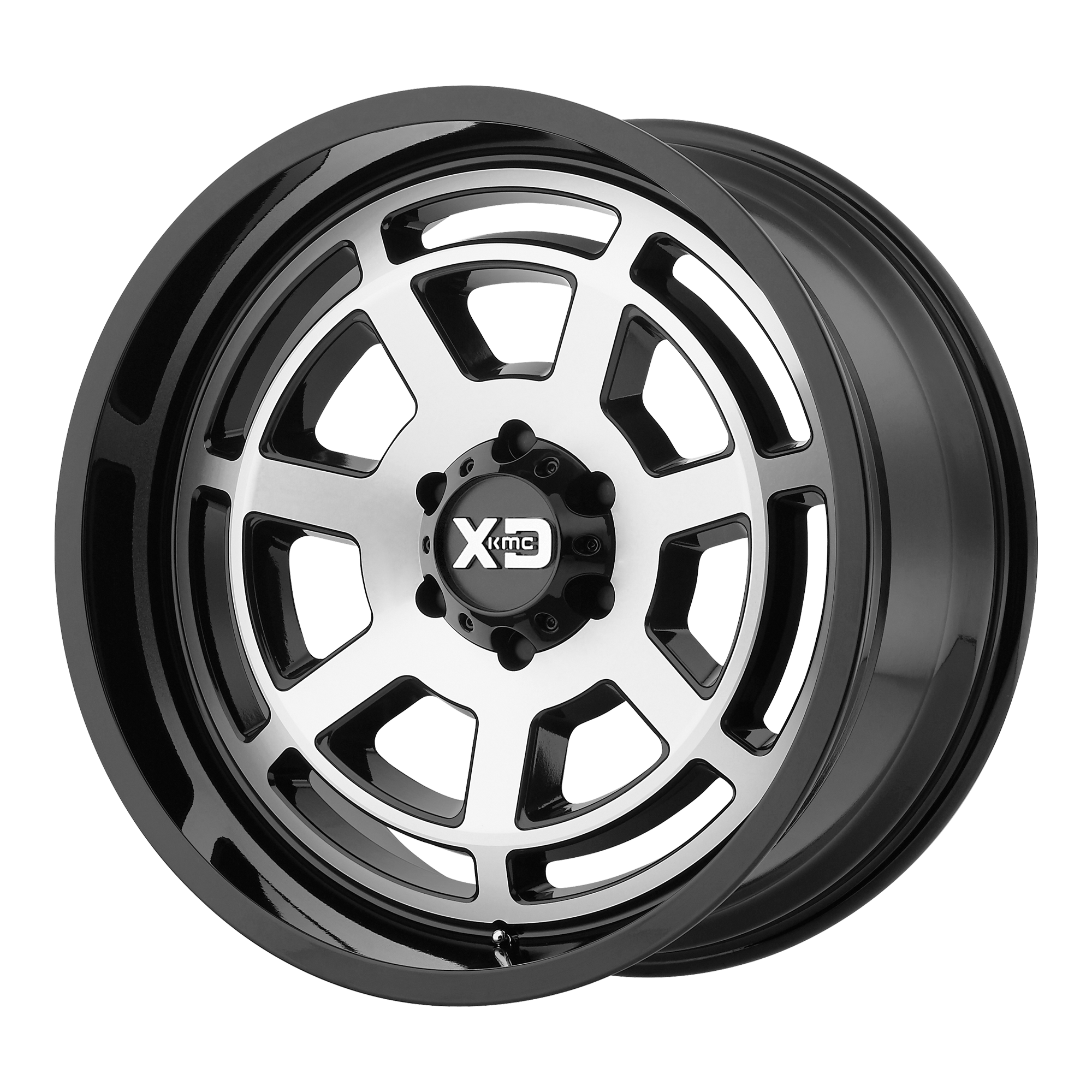 XD 22"x10" Non-Chrome Gloss Black With Machined Face Custom Wheel ARSWCWXD82422050518N