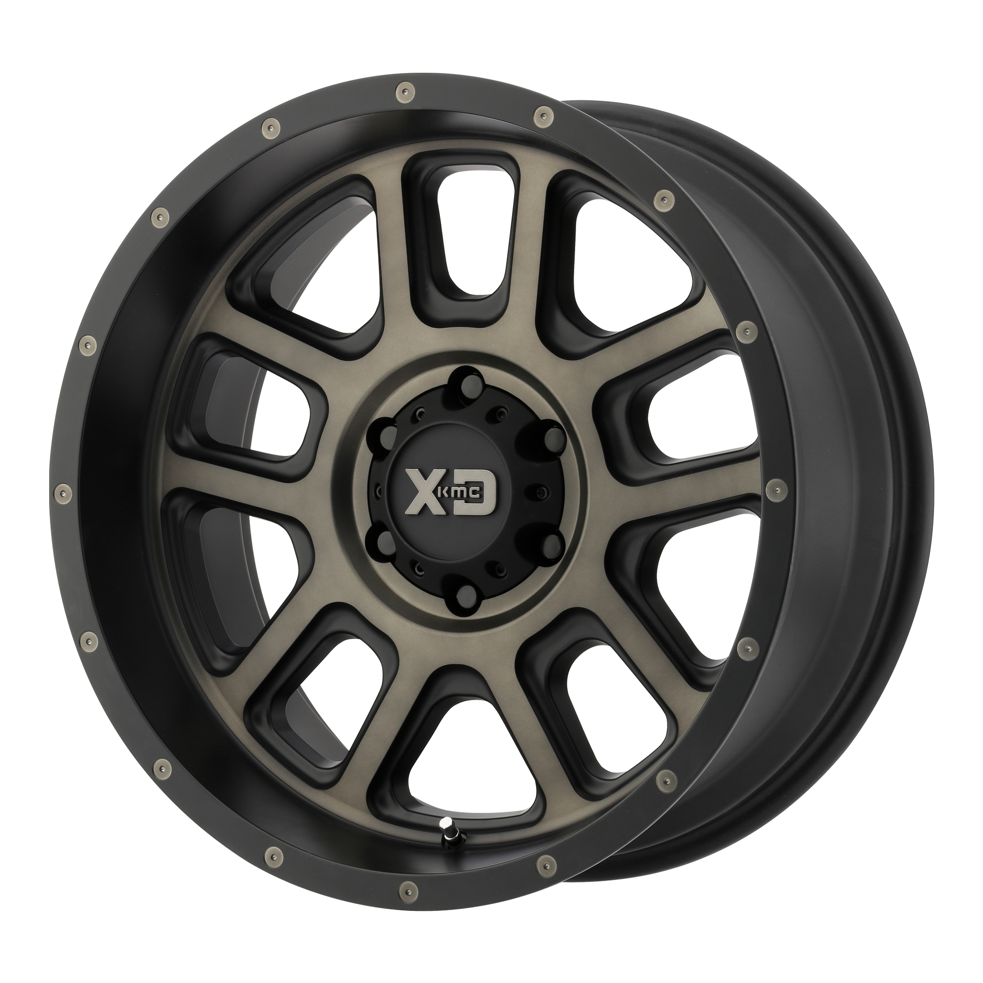 XD 20"x12" Non-Chrome Matte Black with Dark Tint Clear Custom Wheel ARSWCWXD82821250944N